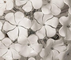 Wonderful Murano Glass Flowers Chandelier Cenedese Style