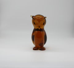 Wonderful Murano glass sculpture in the shape of an owl by Archimede Seguso