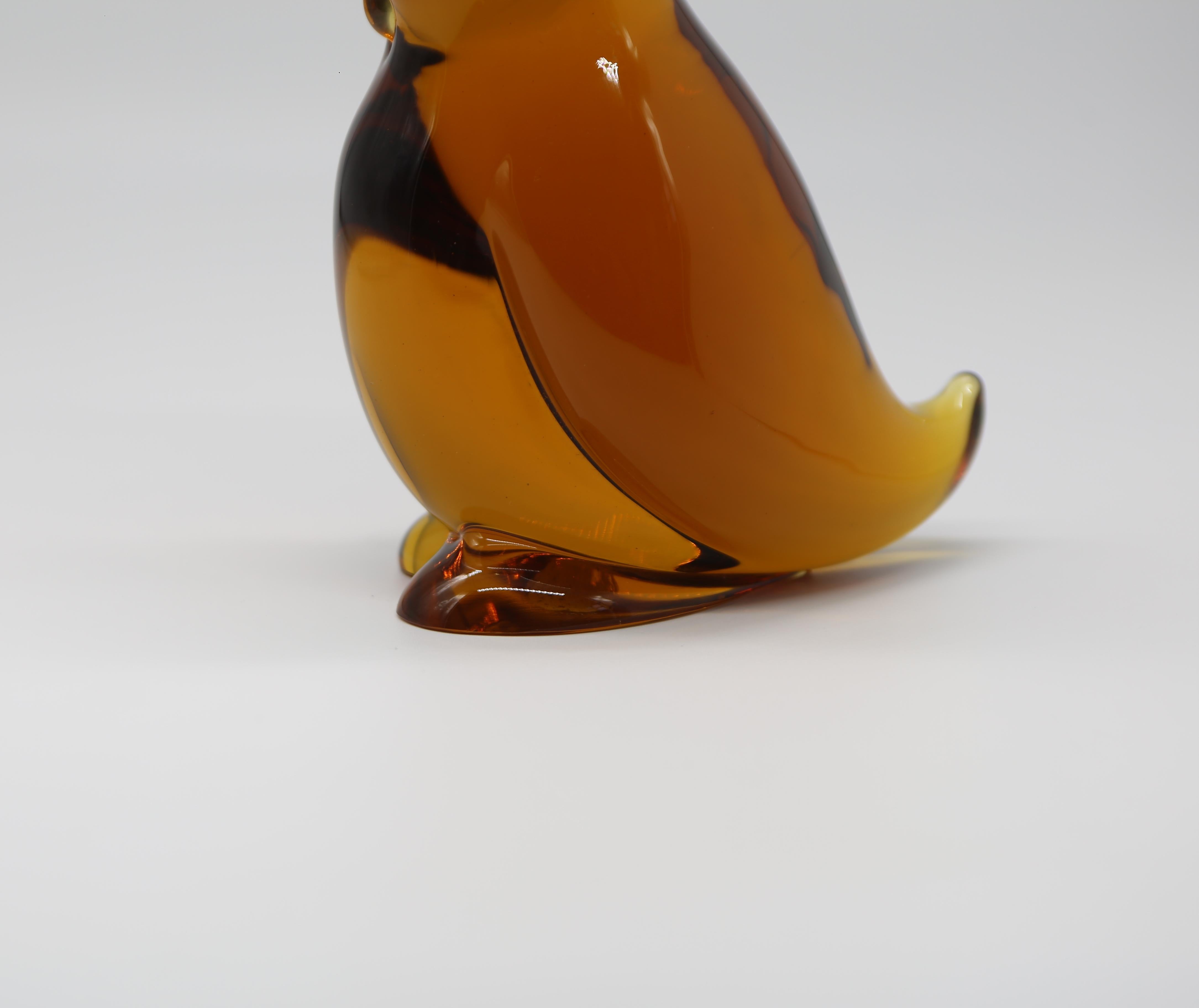 Wonderful Murano glass sculpture in the shape of an owl by Archimede Seguso In condizioni ottime in vendita a Vigevano, PV