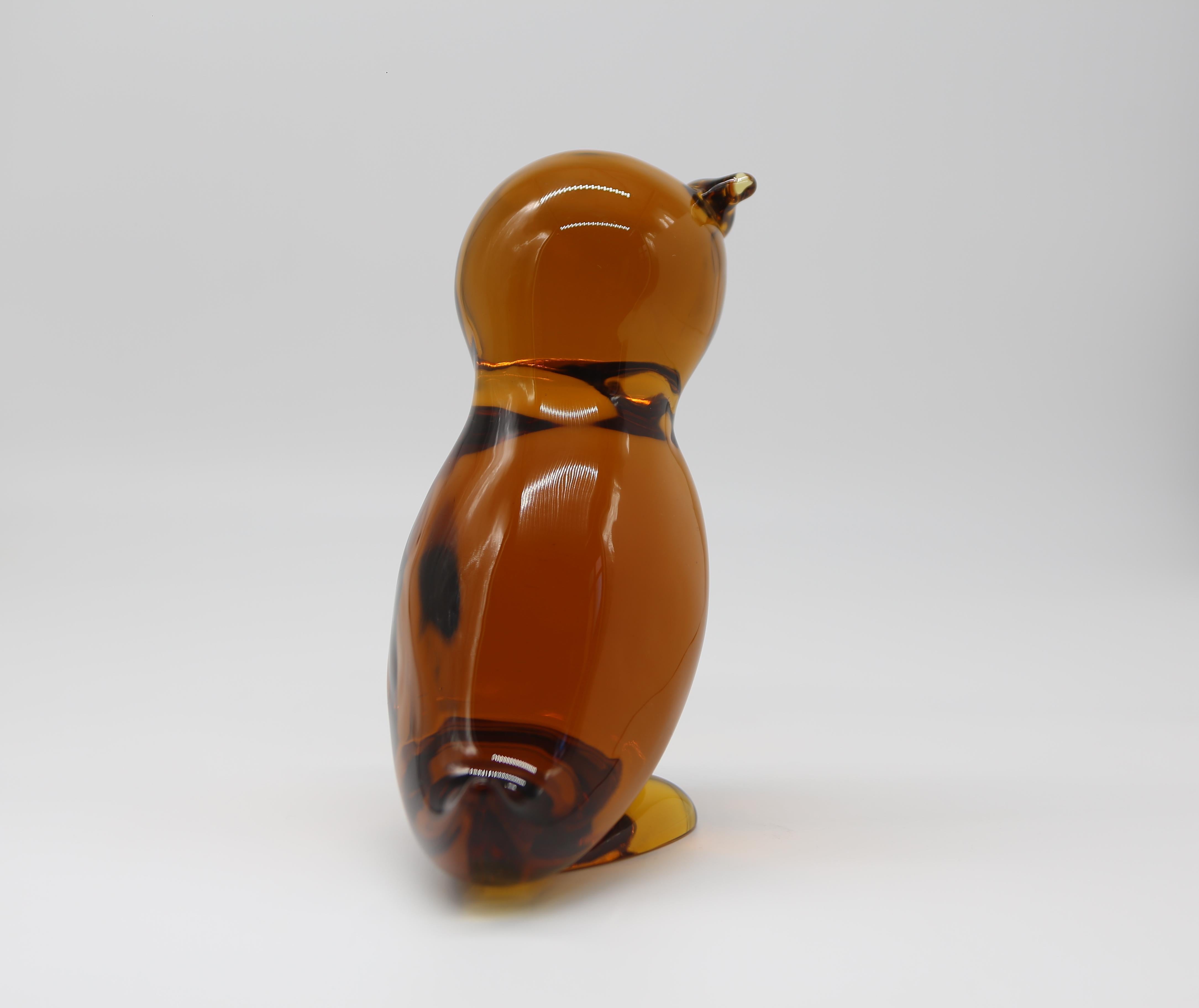 Mid-20th Century Wonderful Murano glass sculpture in the shape of an owl by Archimede Seguso in vendita