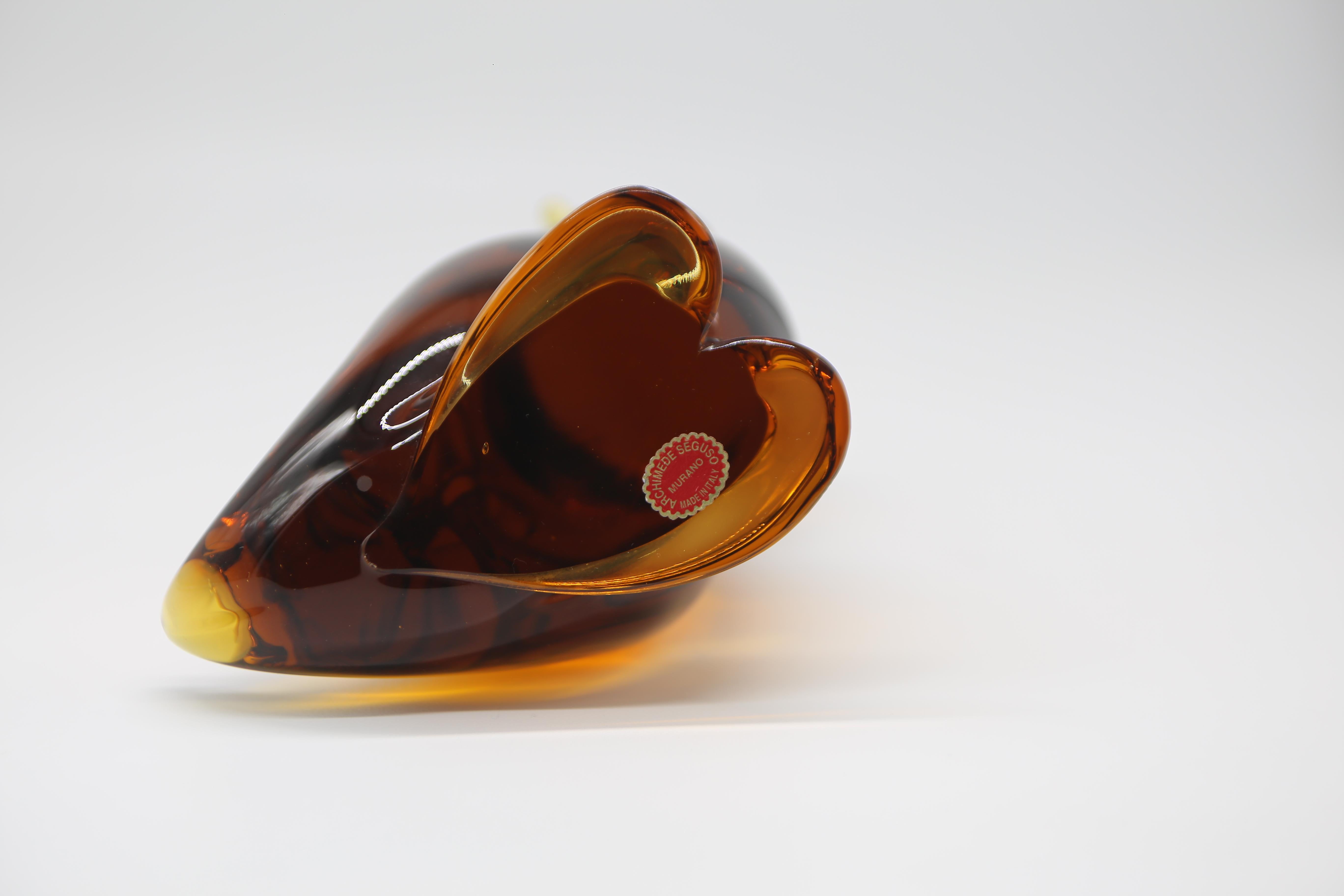 Vetro di Murano Wonderful Murano glass sculpture in the shape of an owl by Archimede Seguso in vendita