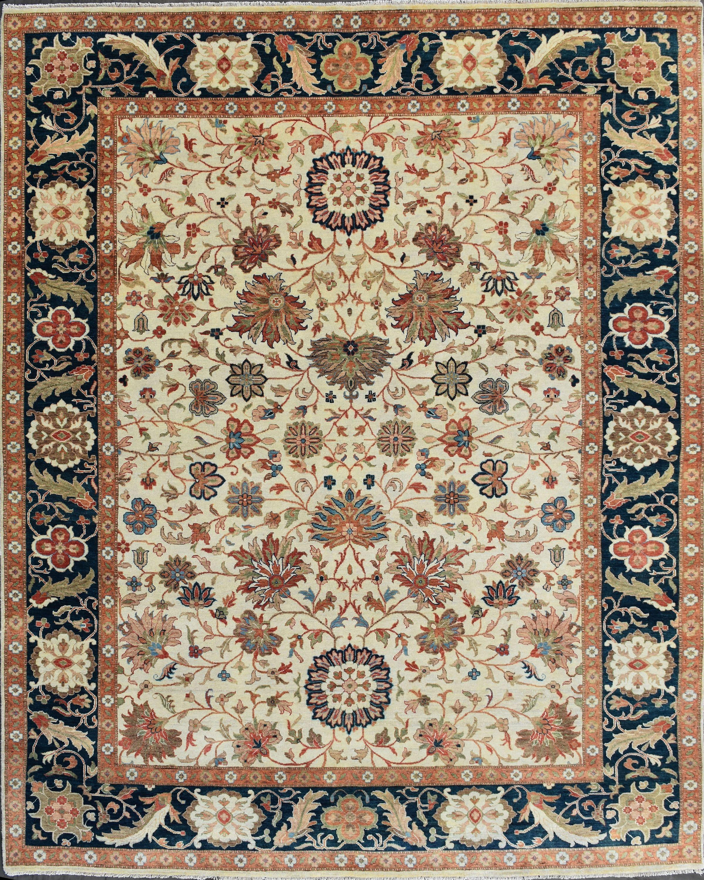 Erstaunlicher indischer Teppich im neuen Agra-Design (Indisch) im Angebot