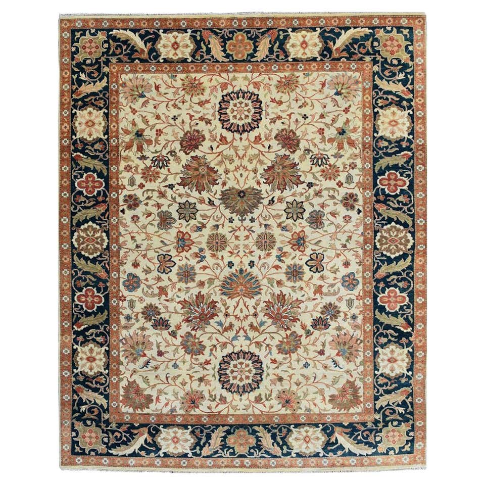 Distressed Antique-Indian Agra Rug with Modern Traditional Arts and ...