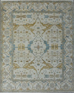Wonderful New Oushak Design Indian Rug