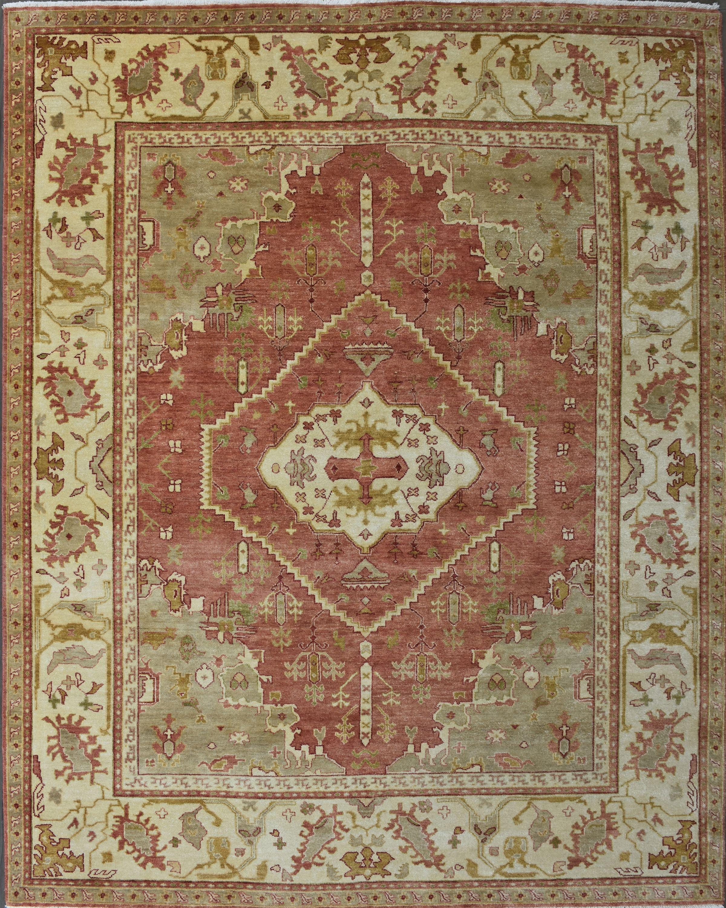 Indien Magnifique nouveau tapis indien Oushak Design en vente