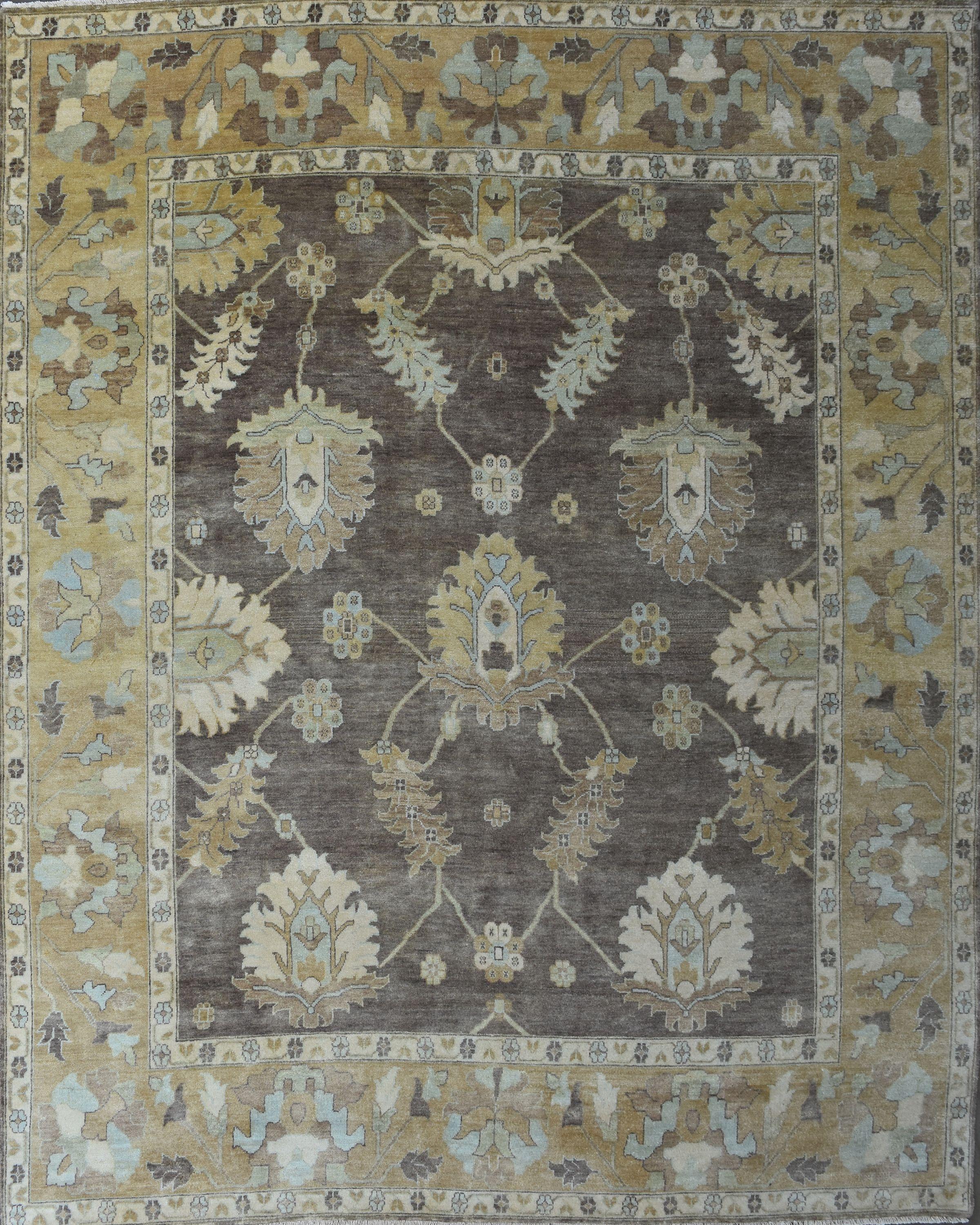 Indien Magnifique nouveau tapis indien Oushak Design en vente