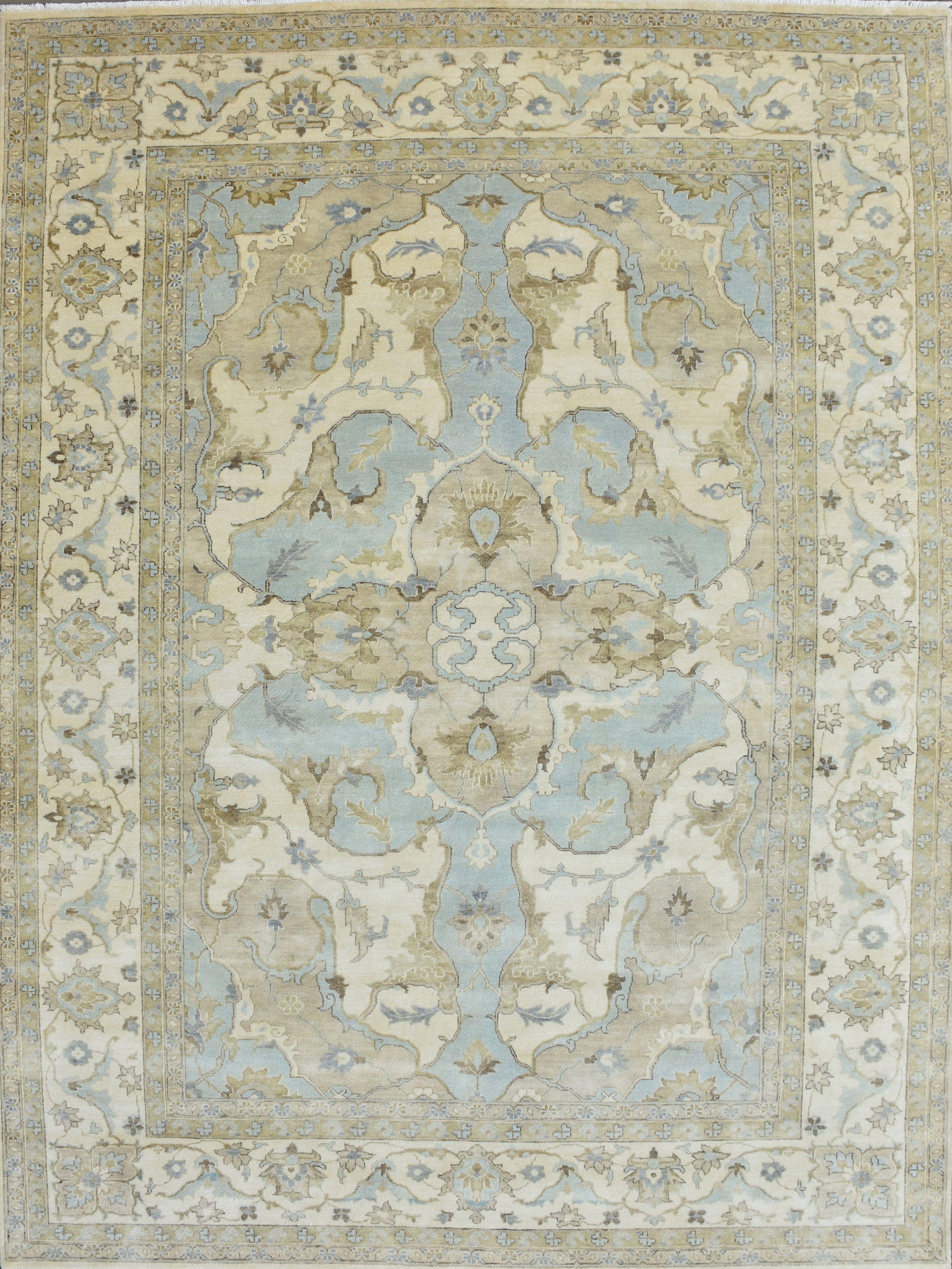 Erstaunlicher neuer indischer Teppich im Oushak-Design (Indisch) im Angebot