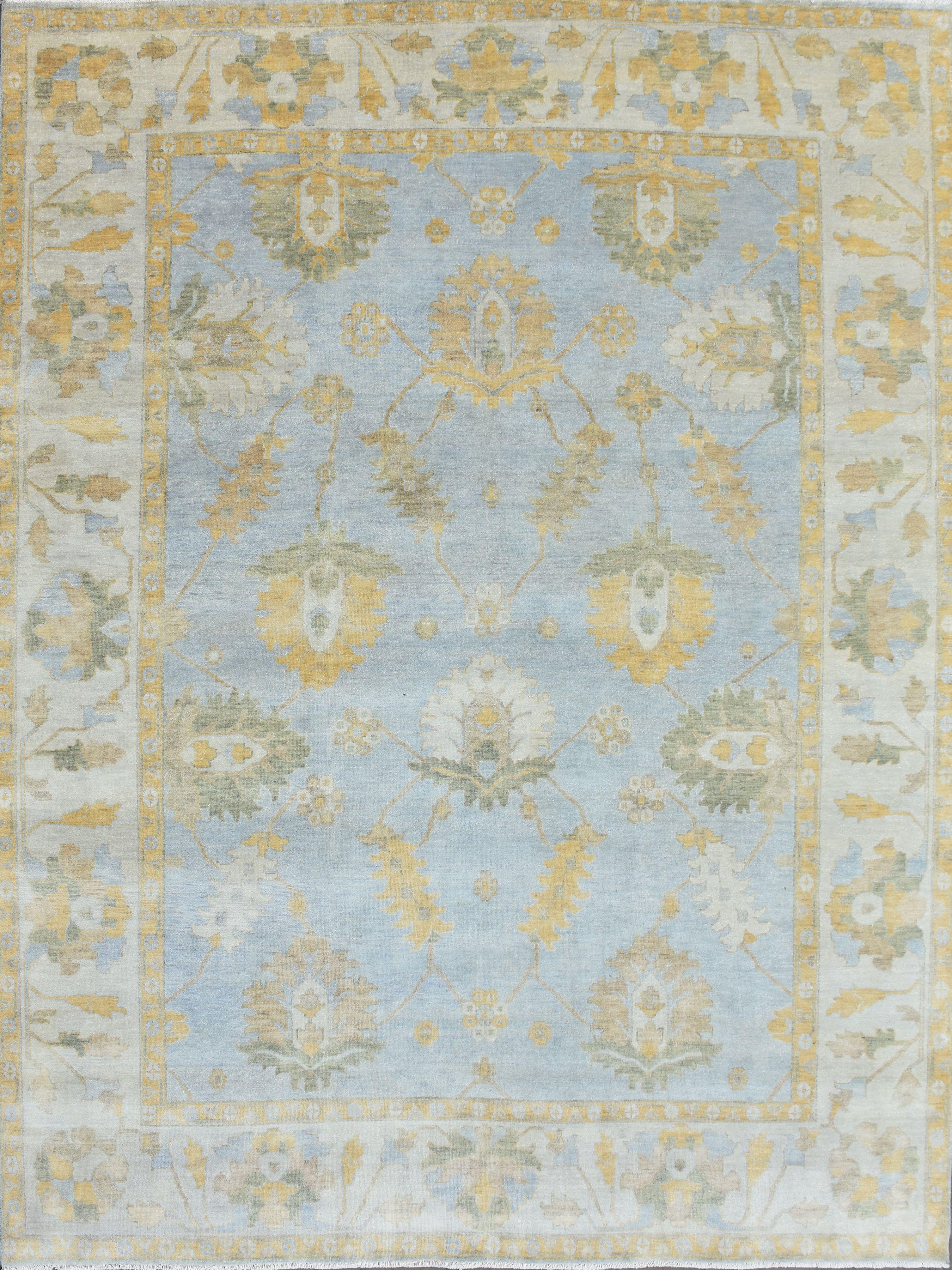 Wonderful New Oushak Design Indian Rug In New Condition For Sale In Saint Ouen, FR