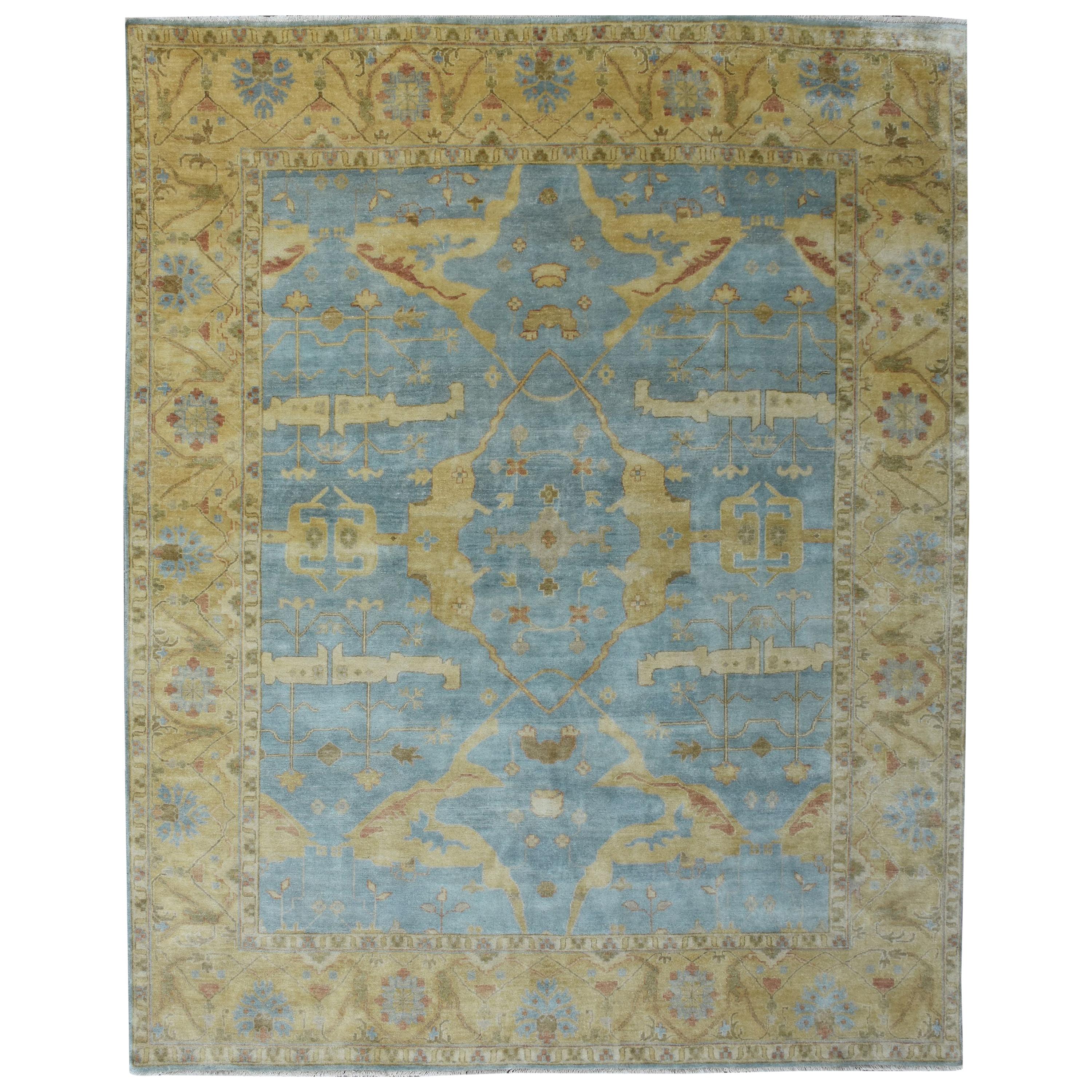 Wonderful New Oushak Design Indian Rug