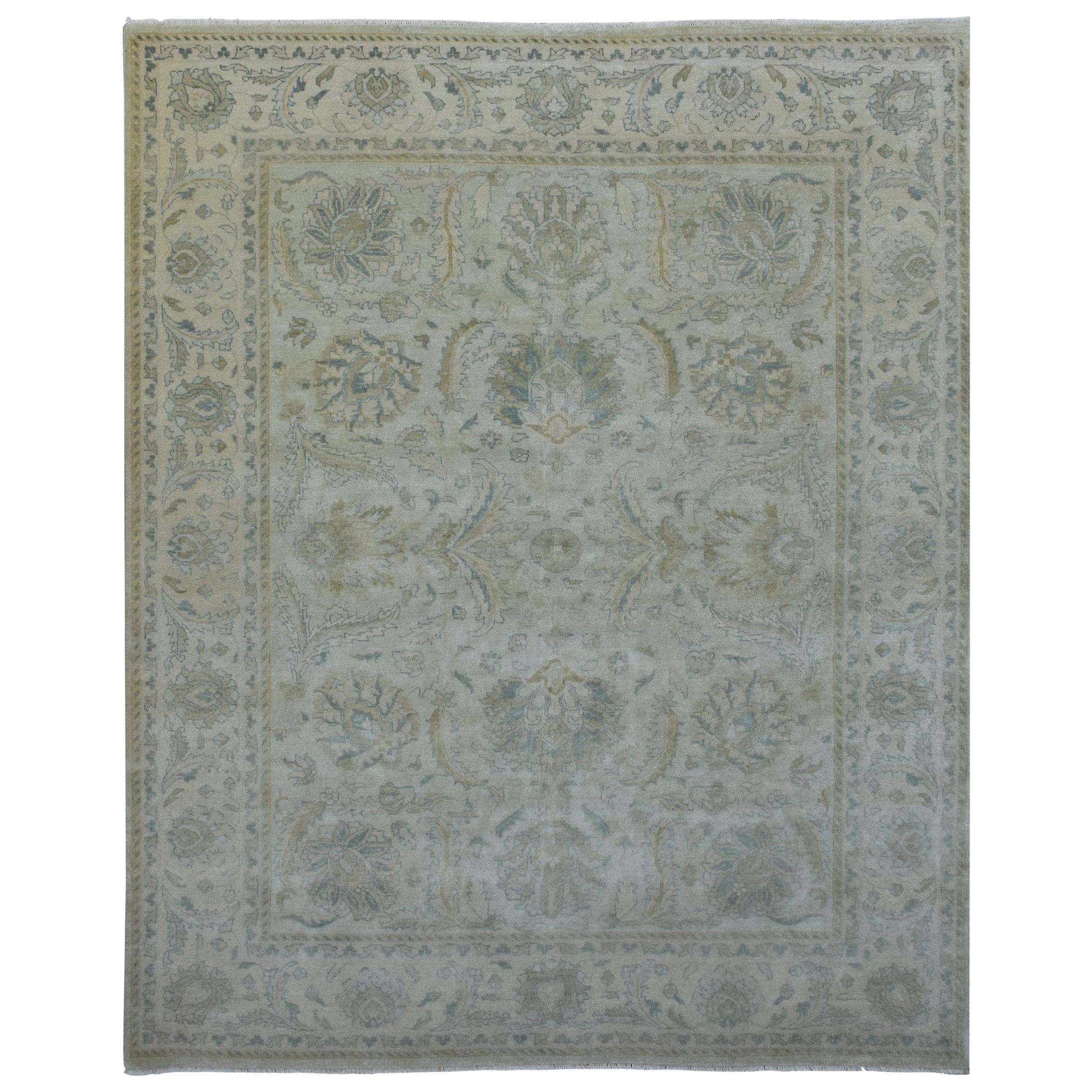 Magnifique nouveau tapis indien Oushak Design