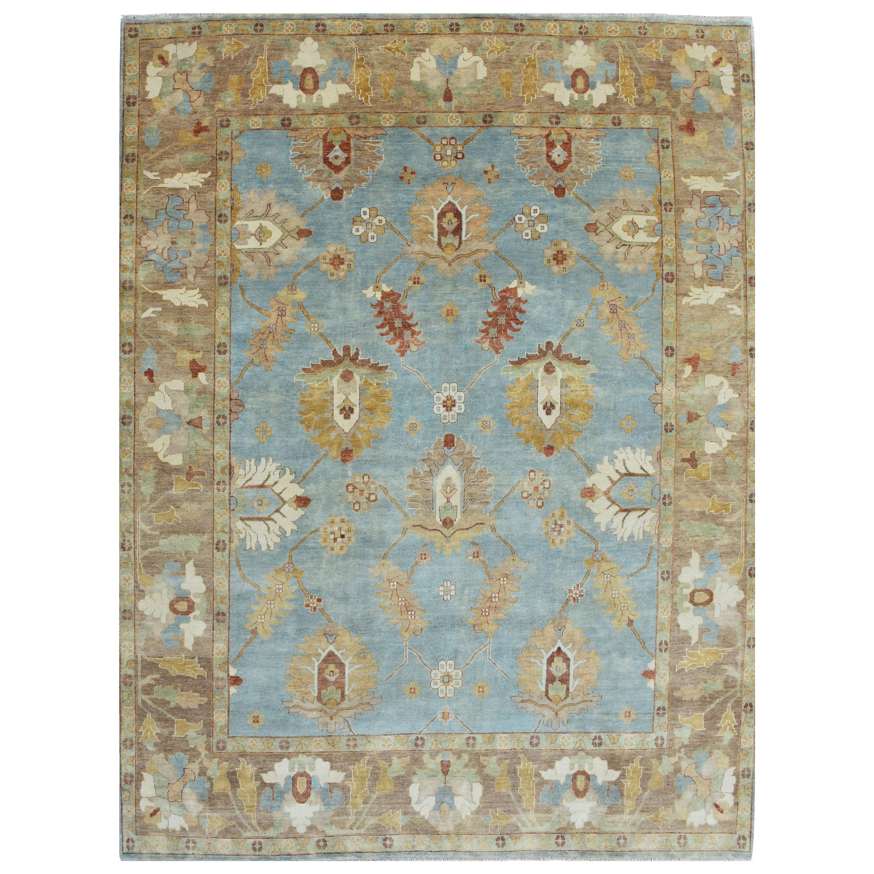 Wonderful New Oushak Design Indian Rug