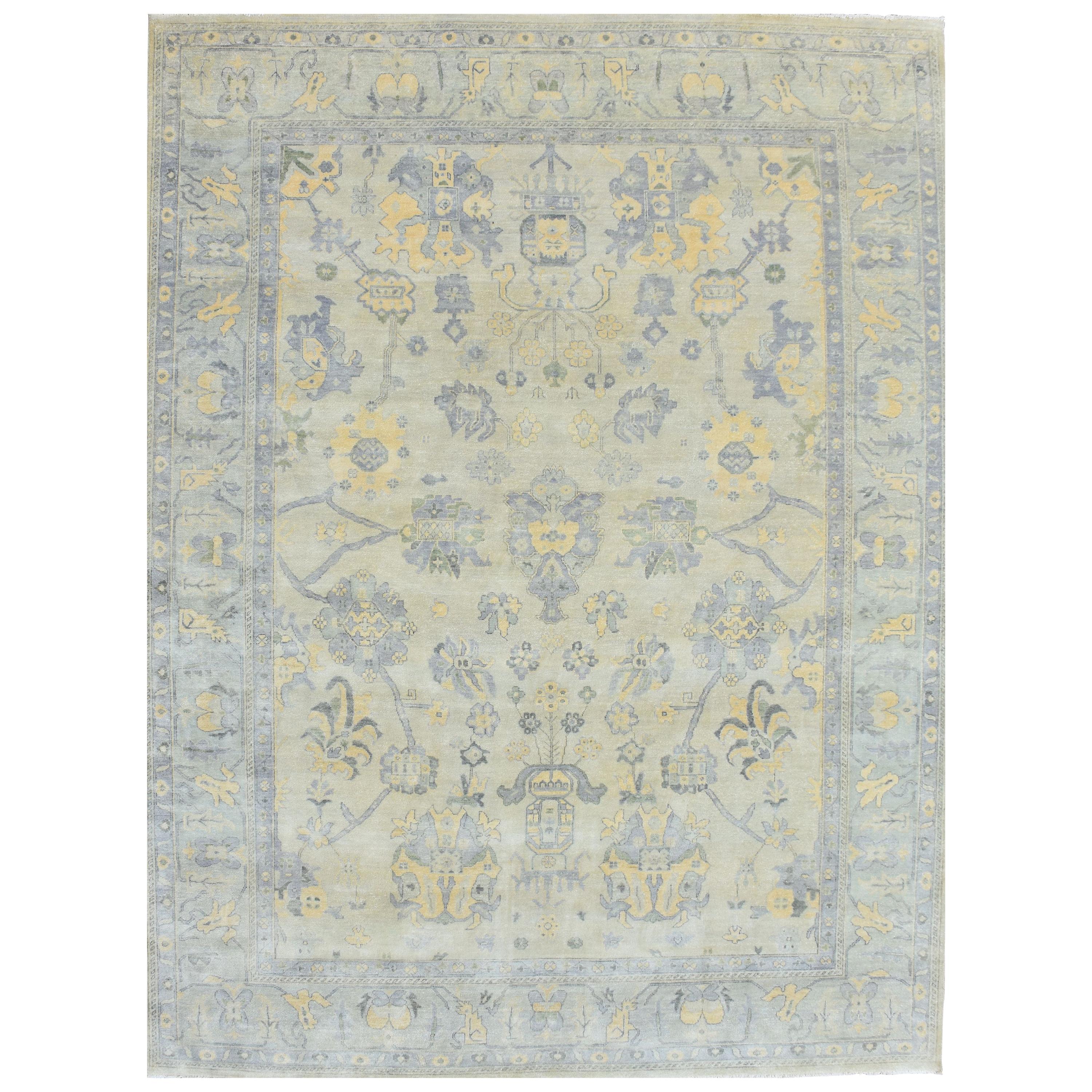 Wonderful New Oushak Design Indian Rug For Sale