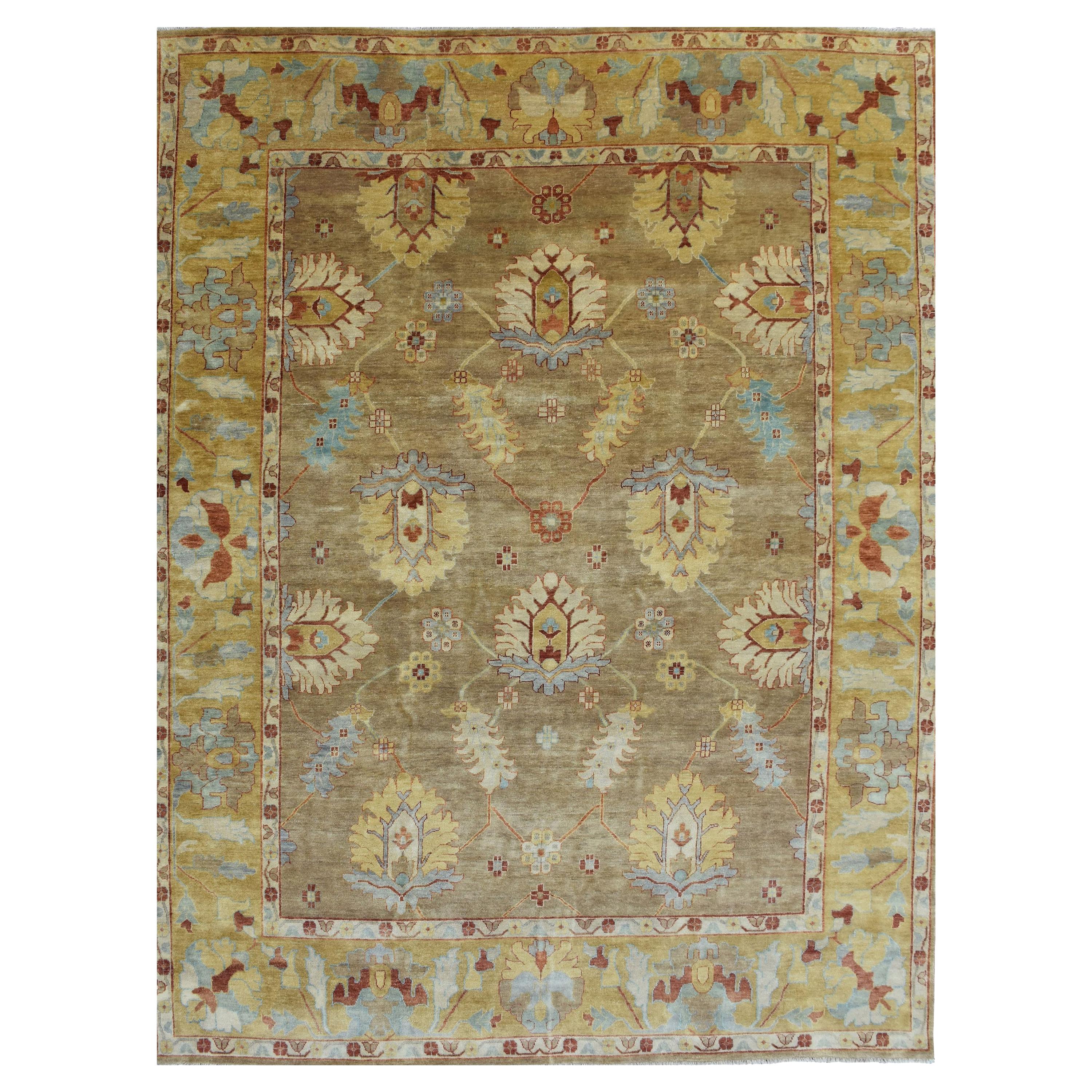 Wonderful New Oushak Design Indian Rug