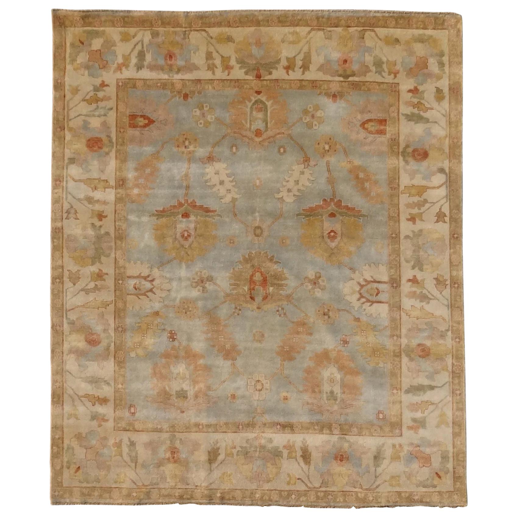 Wonderful New Oushak Design Indian Rug For Sale
