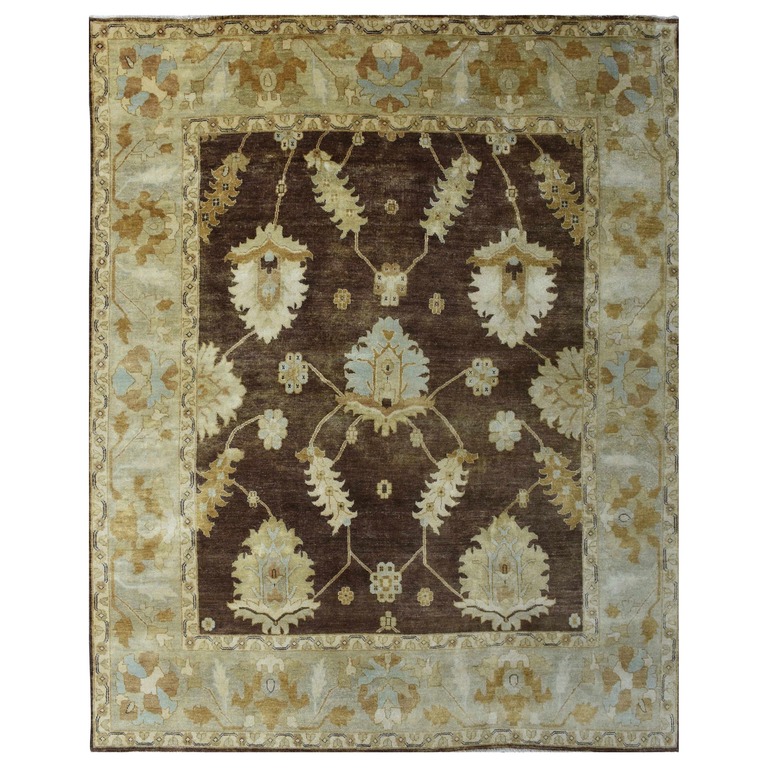 Wonderful New Oushak Design Indian Rug