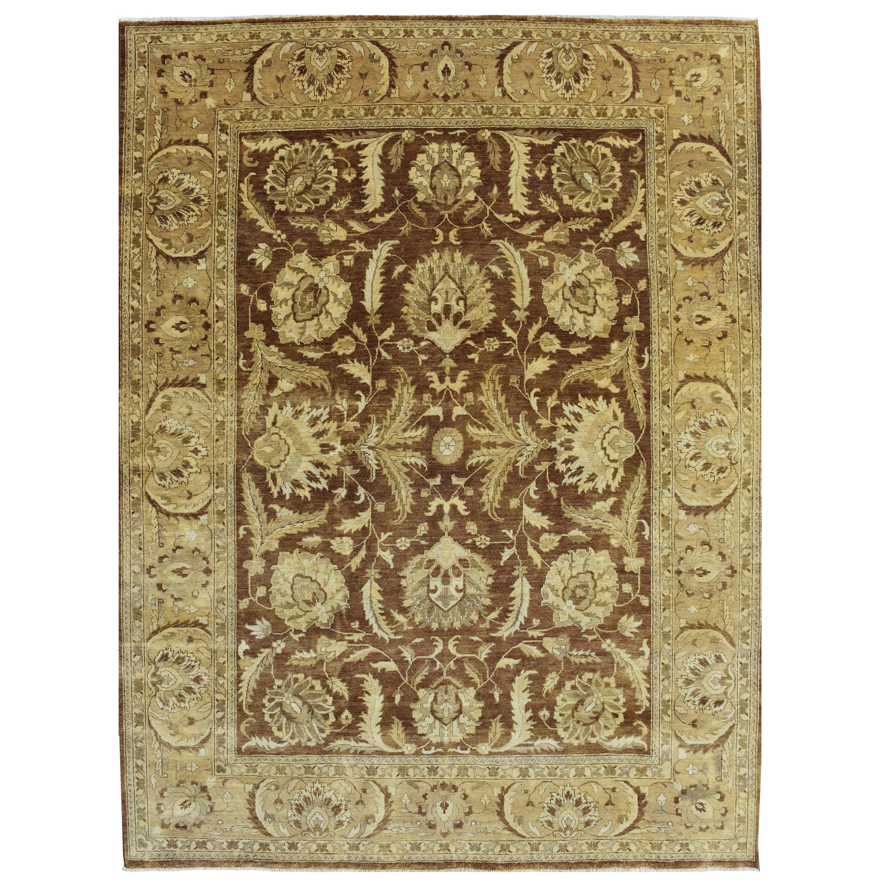 Erstaunlicher neuer indischer Teppich im Oushak-Design im Angebot