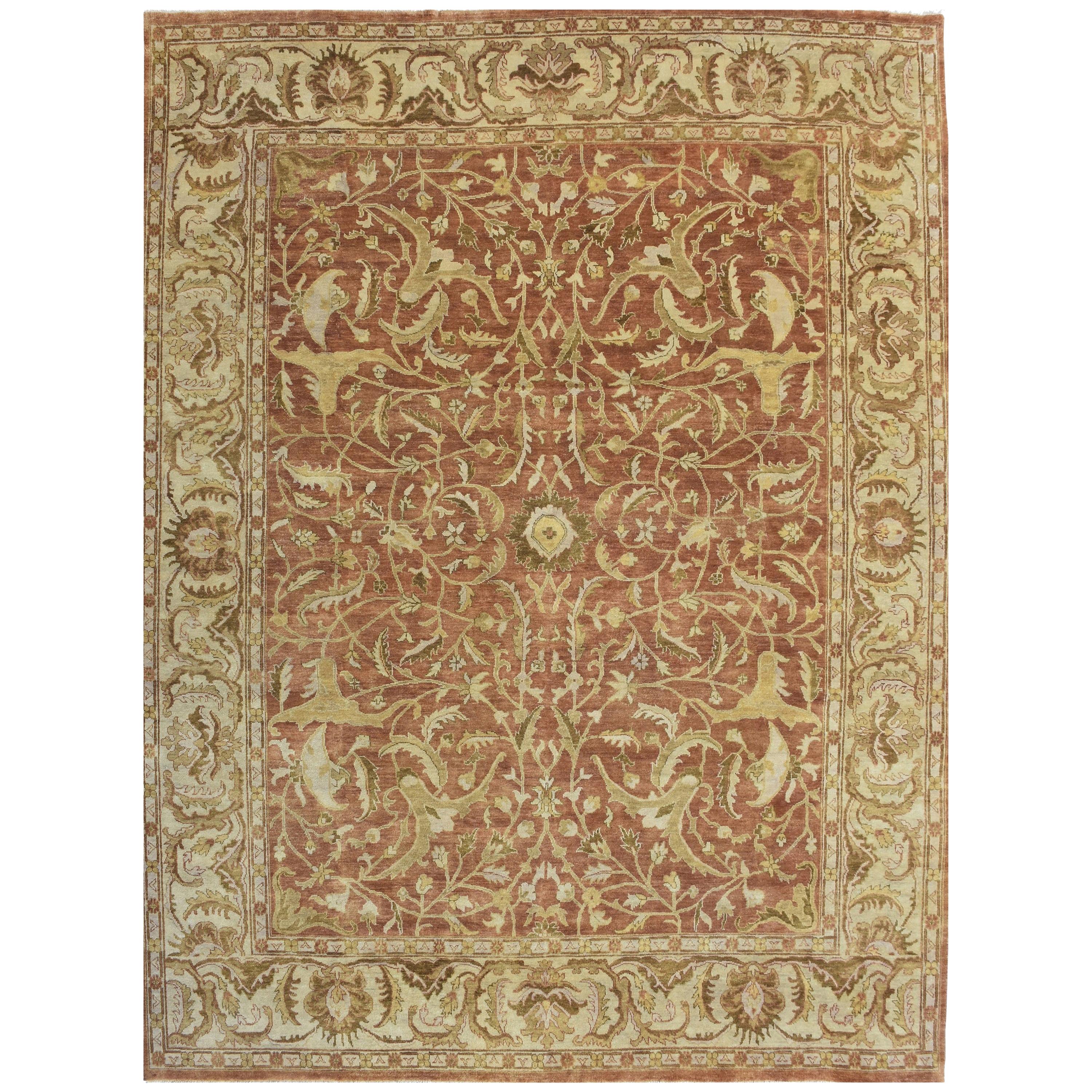 Wonderful New Oushak Design Indian Rug