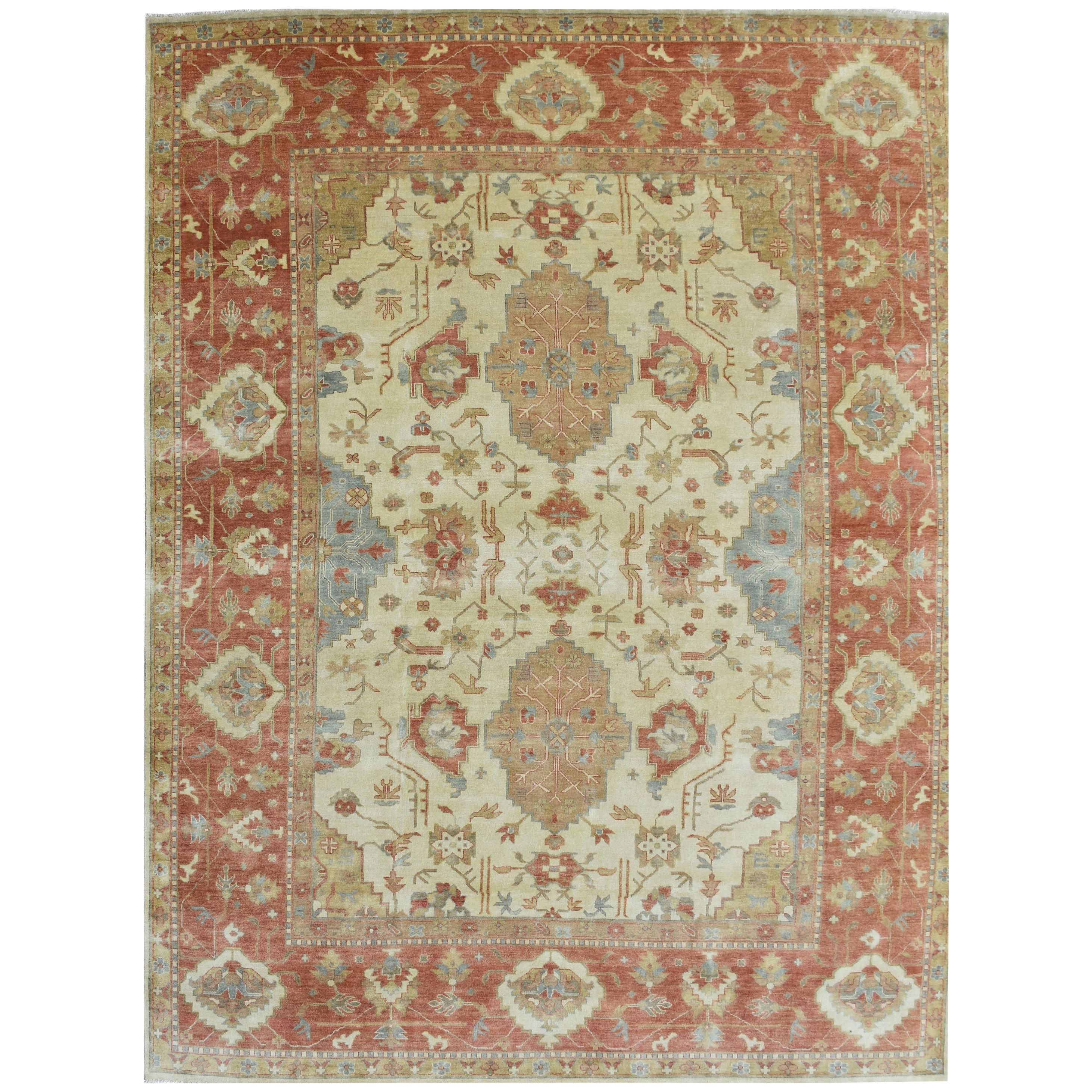 Wonderful New Oushak Design Indian Rug