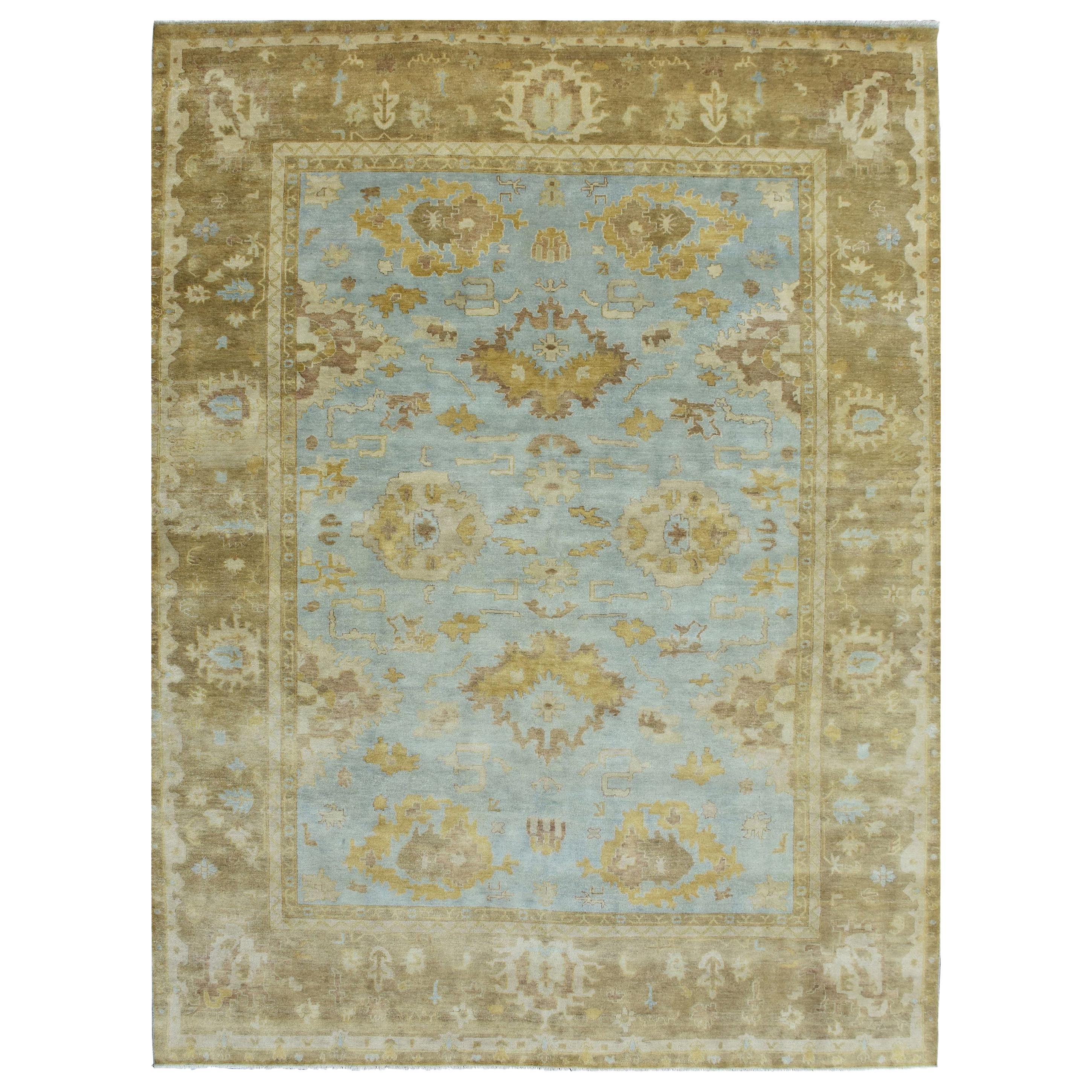 Wonderful New Oushak Design Indian Rug