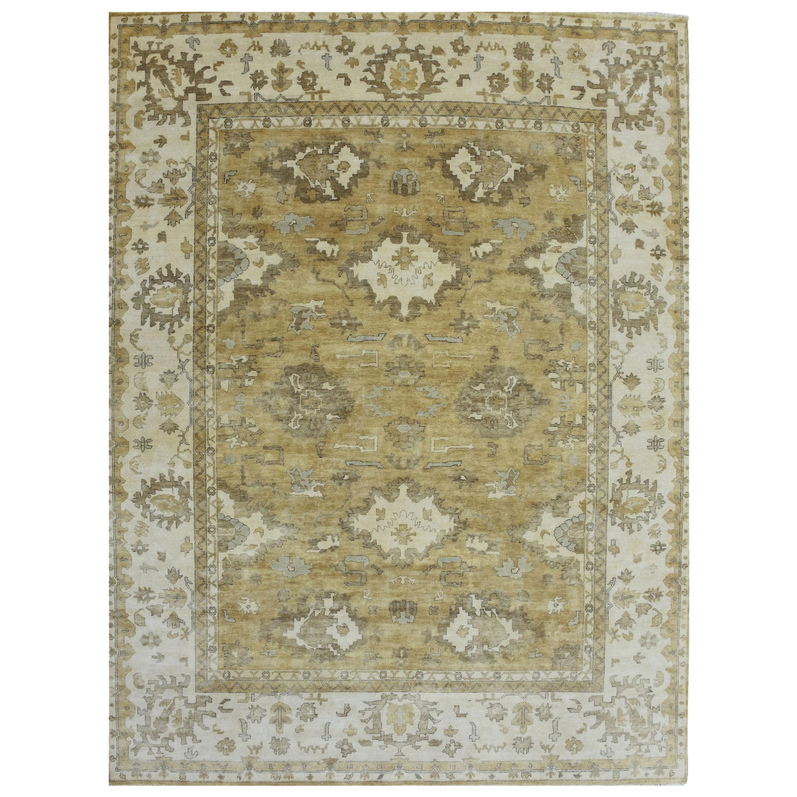 Wonderful New Oushak Design Indian Rug