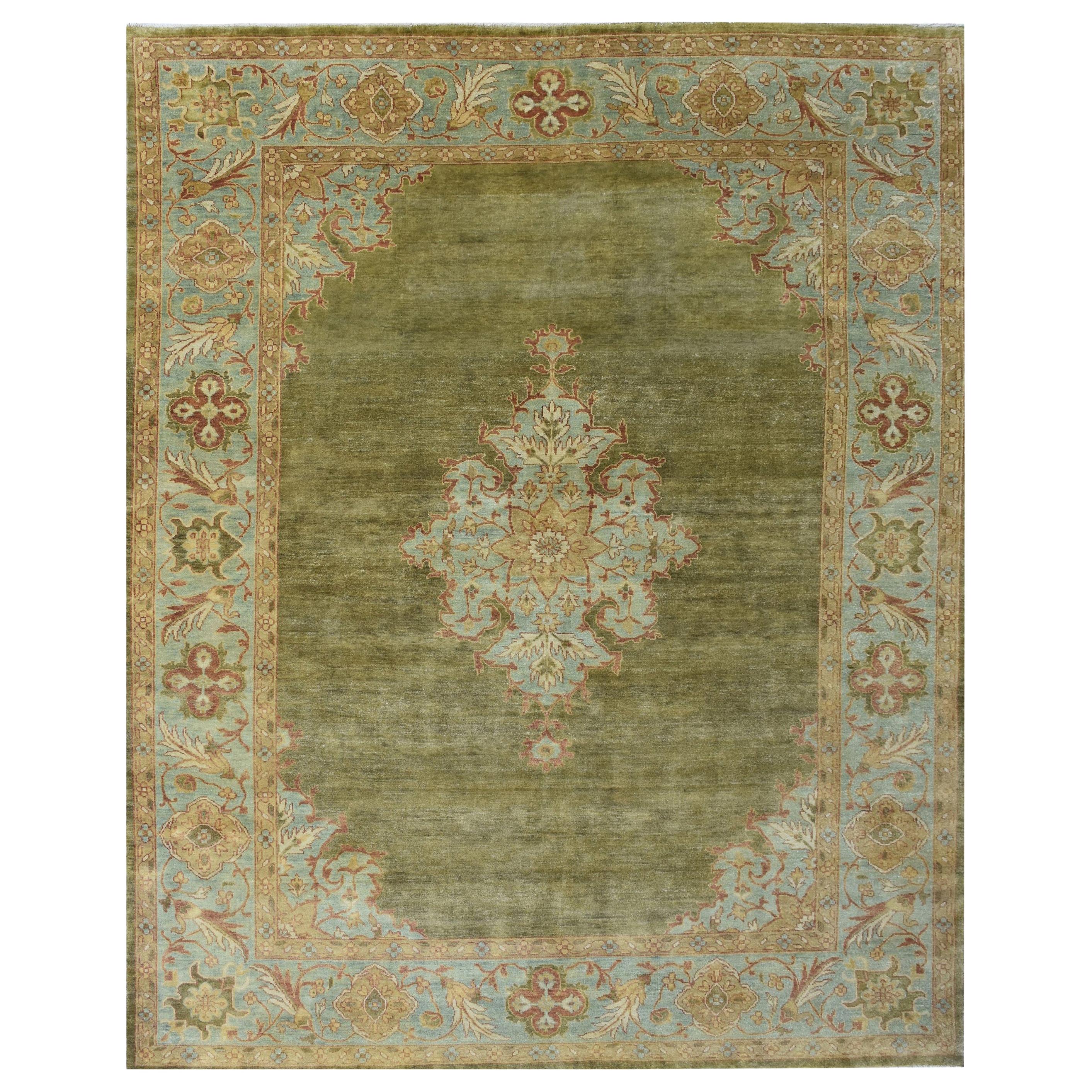 Magnifique nouveau tapis indien Oushak Design en vente