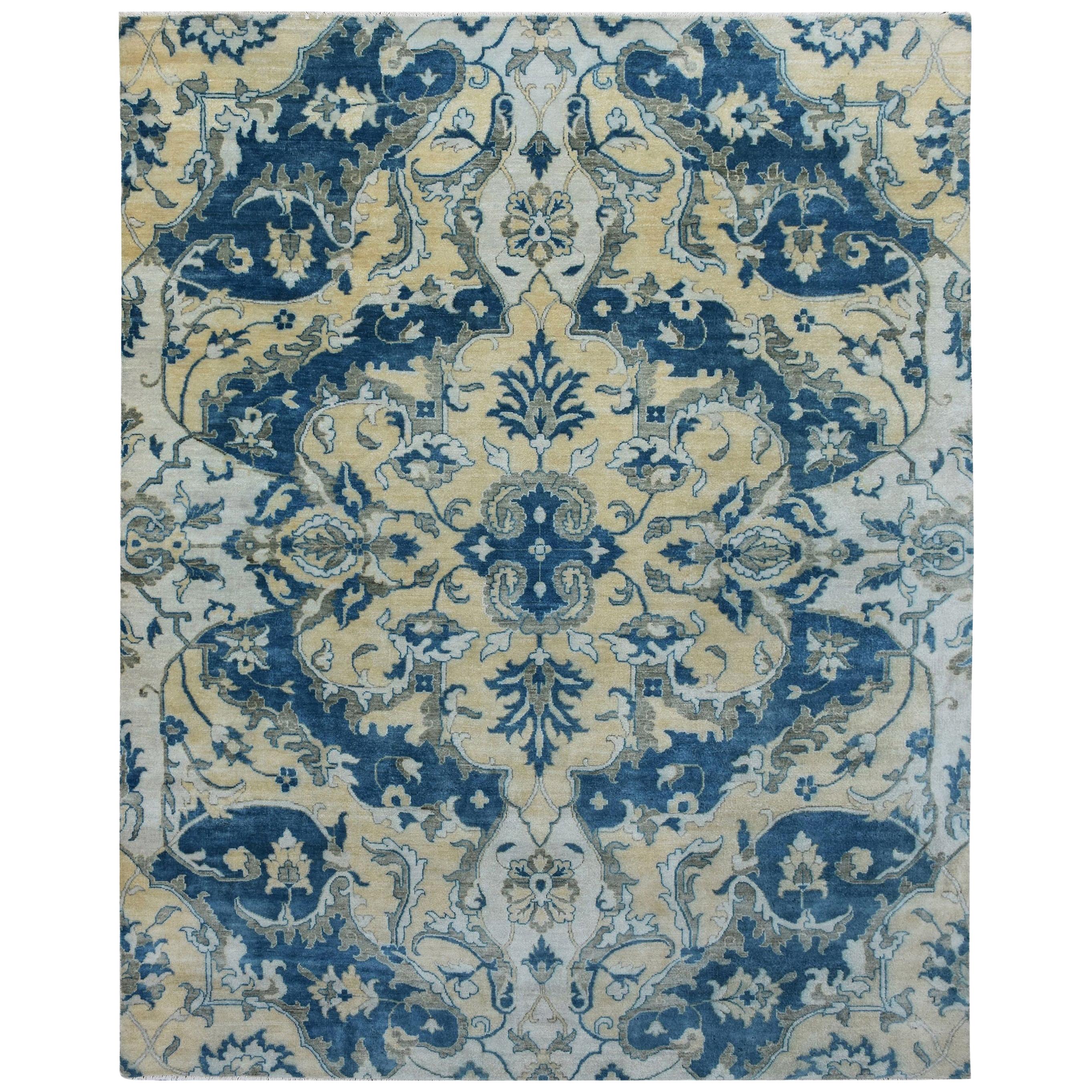 Magnifique nouveau tapis indien Oushak Design en vente