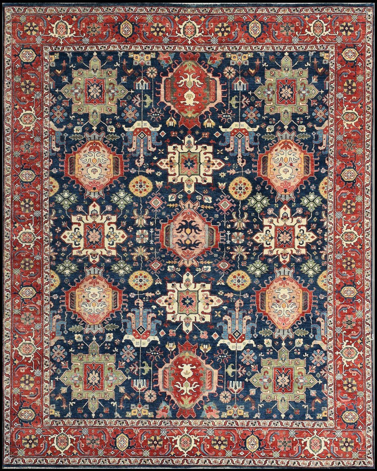 Joli tapis neuf avec un beau design persan et de belles couleurs, entièrement noué à la main avec de la laine et du velours de soie sur une base de coton.