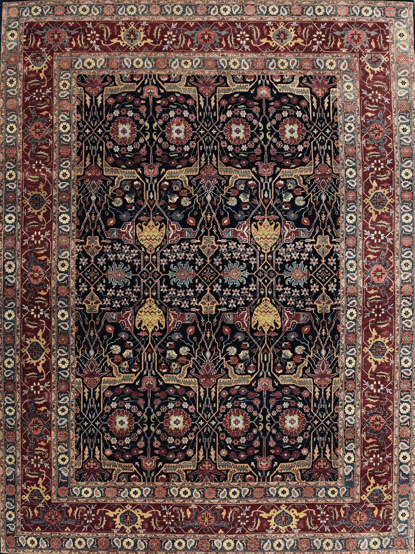 Sarouk Farahan Meraviglioso tappeto indiano di design persiano di nuova concezione in vendita