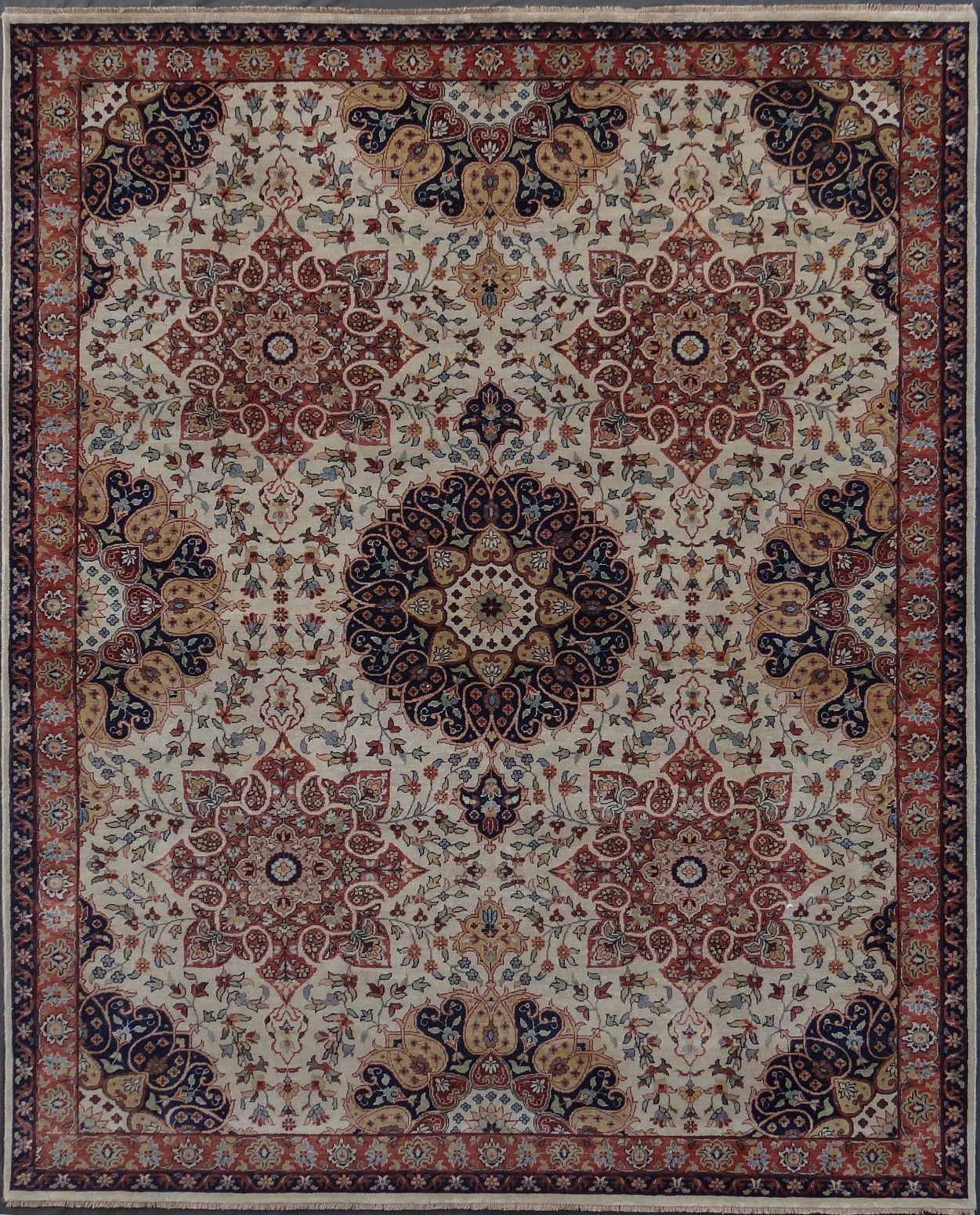Wunderschöner neuer indischer Teppich im persischen Design (Heriz Serapi) im Angebot