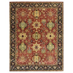 Magnifique tapis indien de design persan au design persan