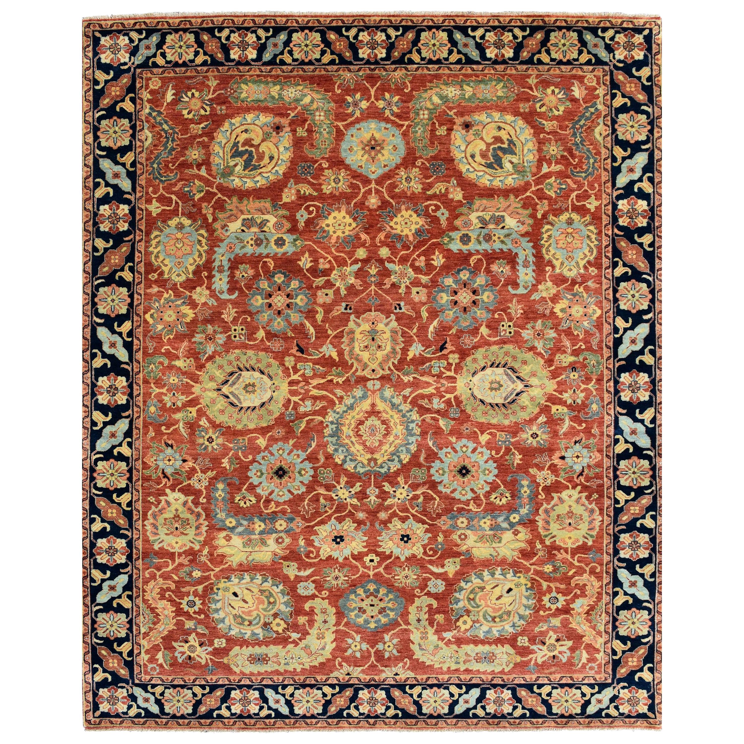 Magnifique tapis indien de design persan au design persan