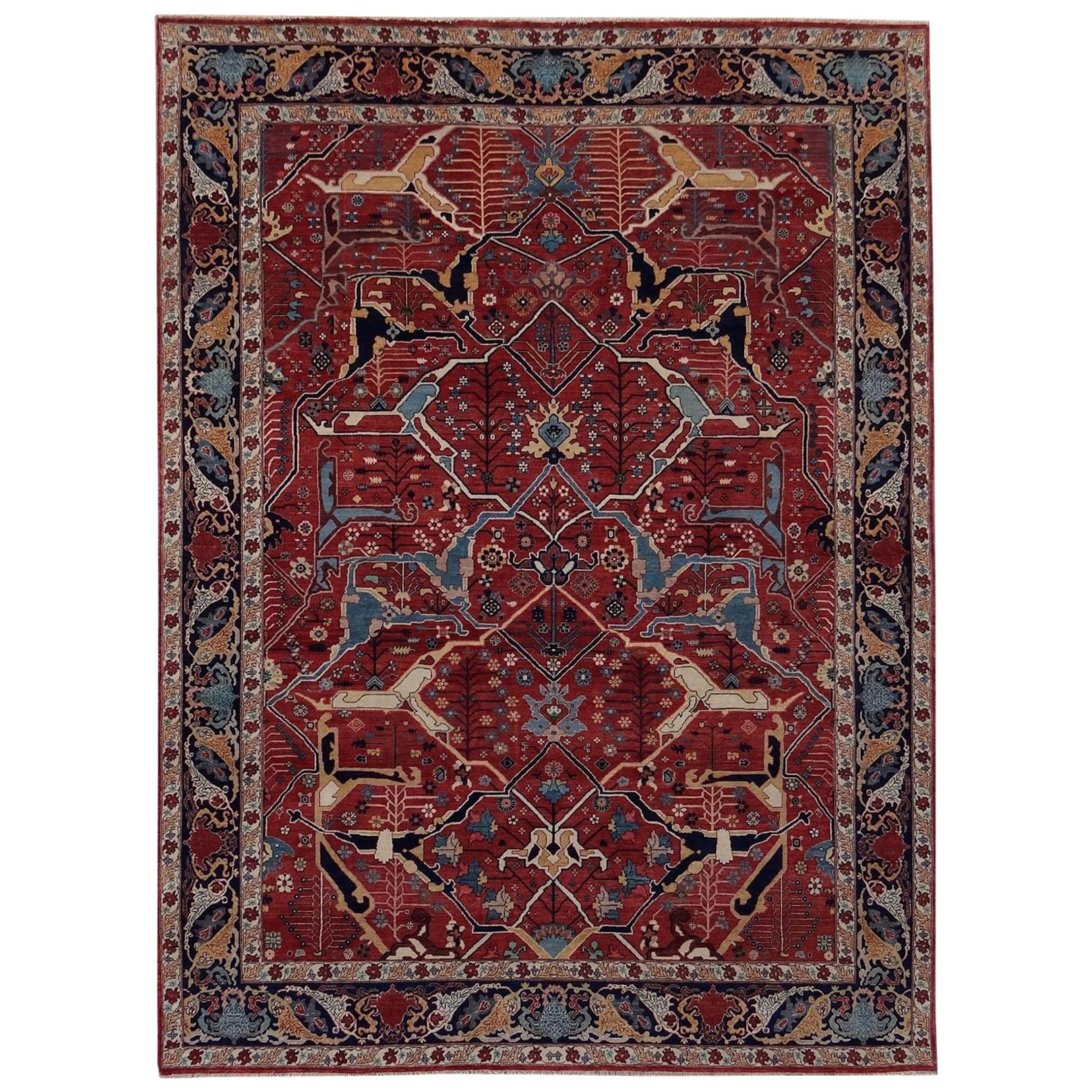 Meraviglioso tappeto indiano di design persiano di nuova concezione