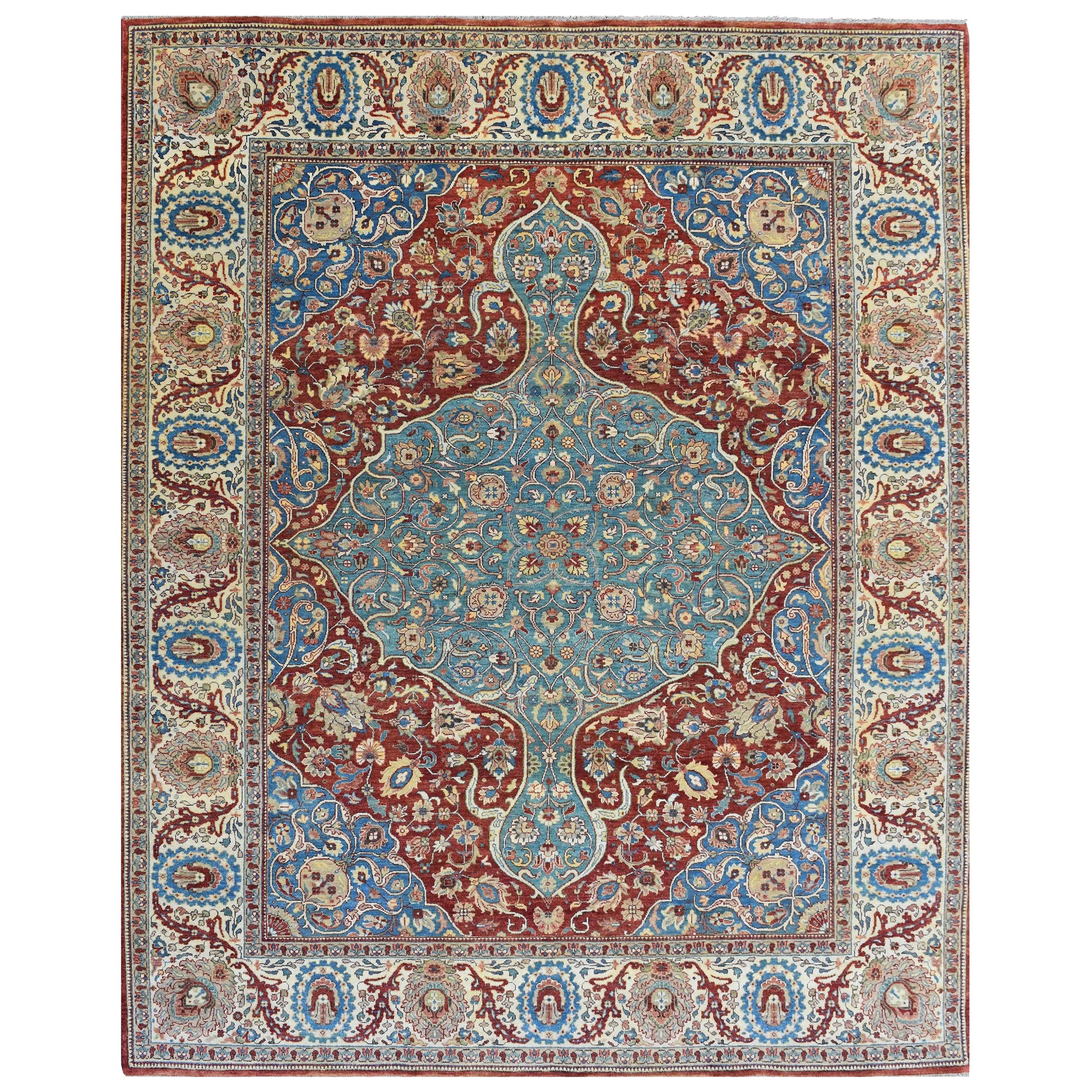 Magnifique tapis indien de design persan au design persan