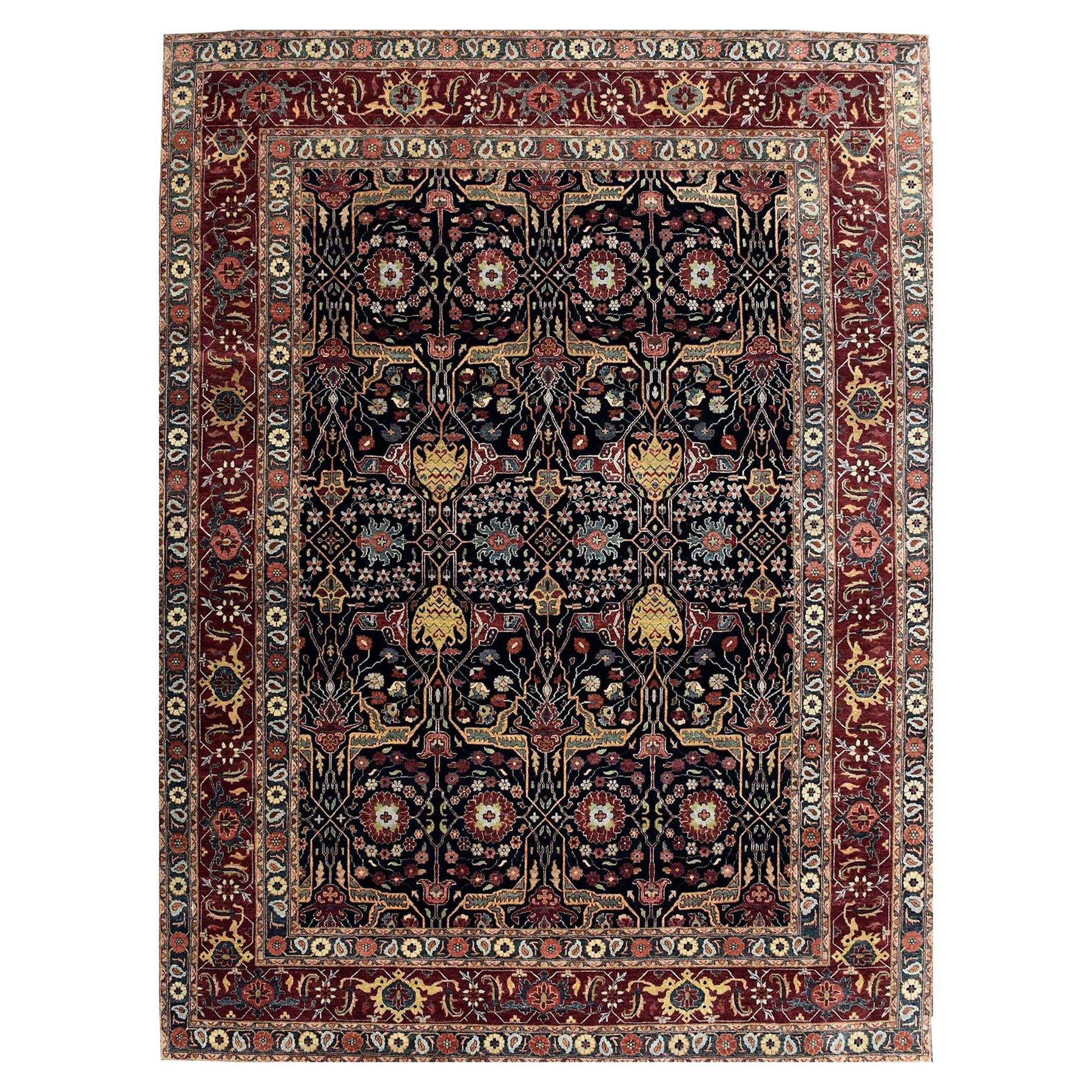Meraviglioso tappeto indiano di design persiano di nuova concezione in vendita