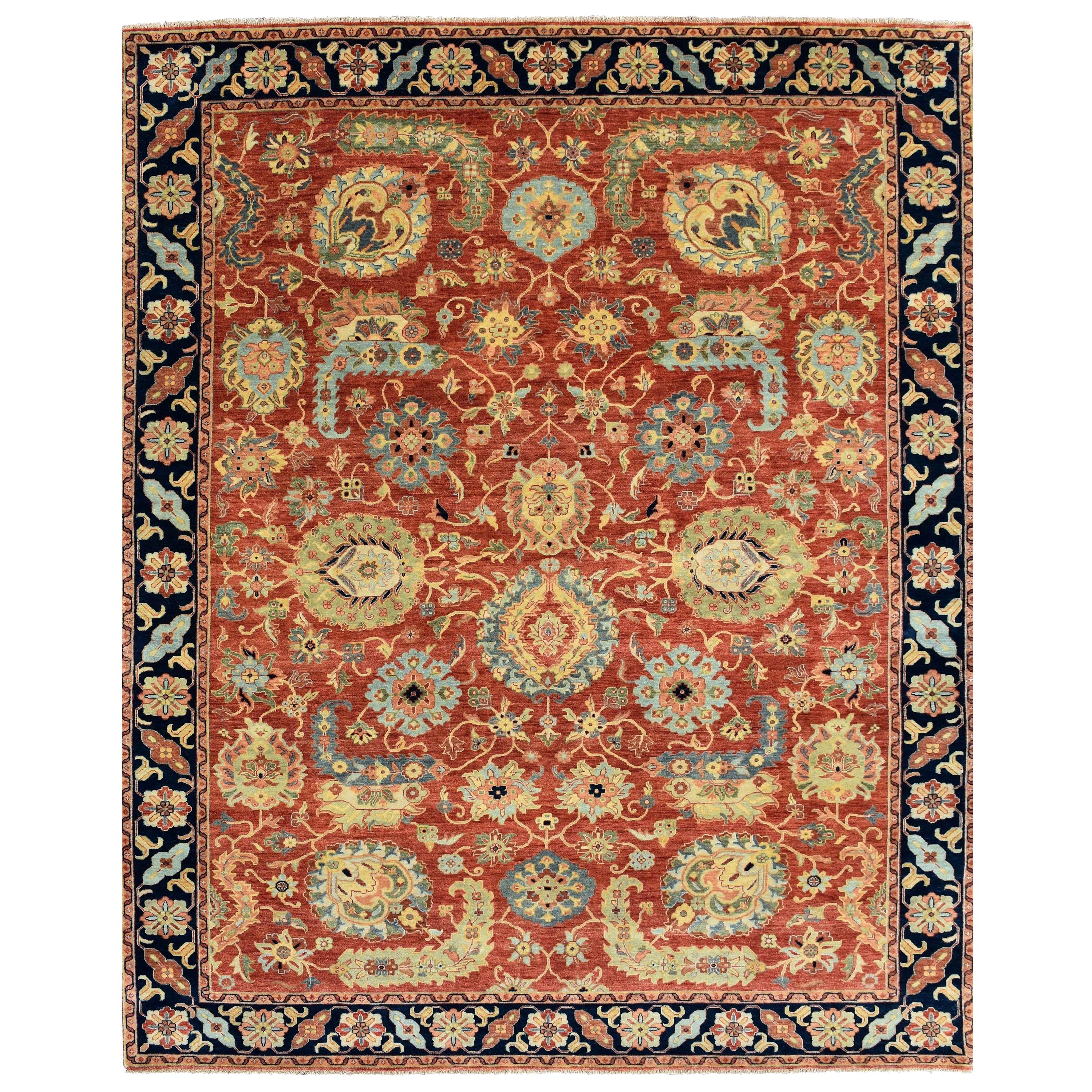 Magnifique tapis indien de design persan au design persan