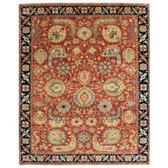 Magnifique tapis indien de design persan au design persan