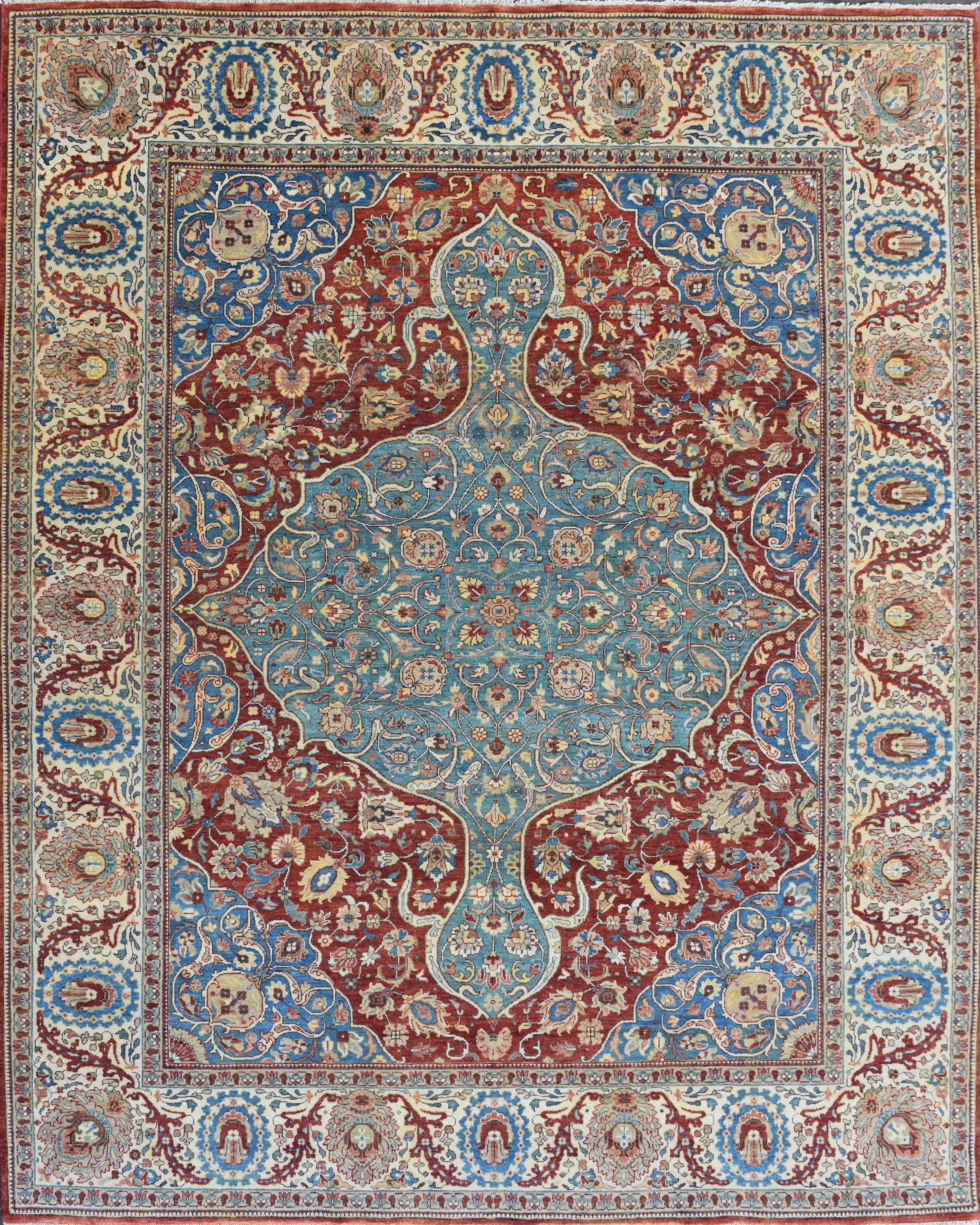 Schöner neuer Teppich mit schönem persischen Design und schönen Farben, komplett handgeknüpft mit Wollsamt auf Baumwollbasis.