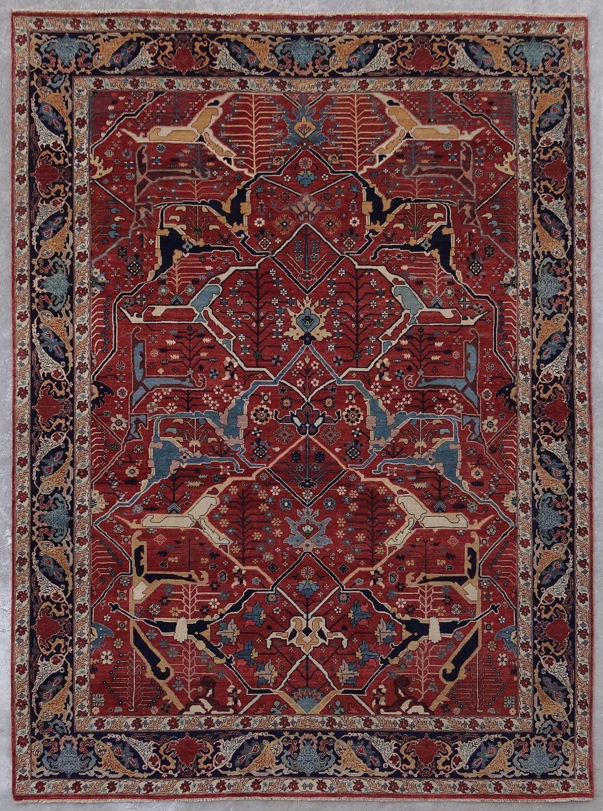 Schöner neuer Teppich mit schönem persischen Design und schönen Farben, komplett handgeknüpft mit Wollsamt auf Baumwollbasis.