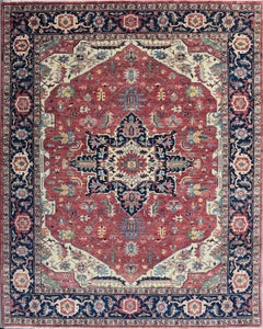 Magnifique tapis indien à motifs persans