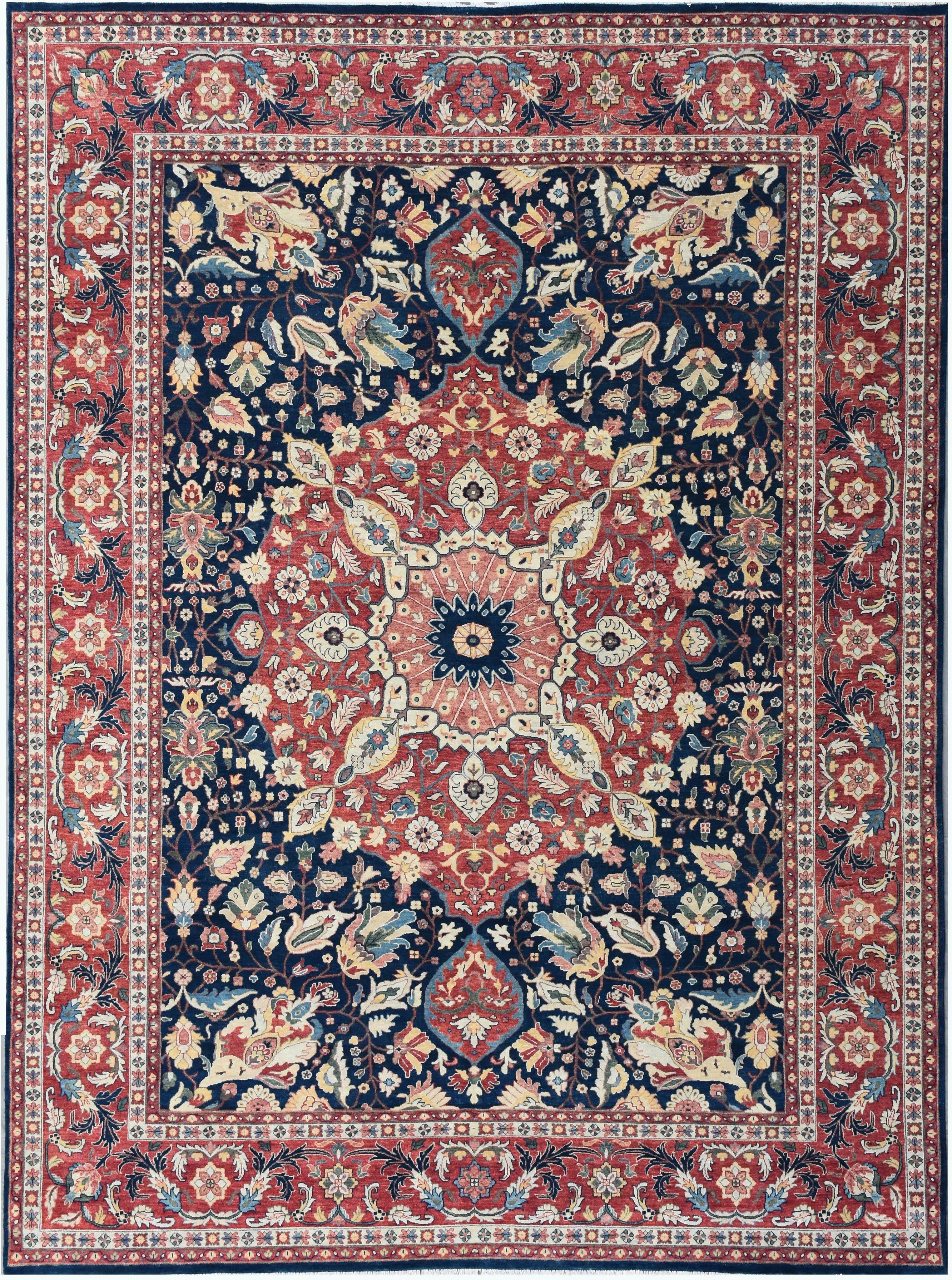 Nice new rug with beautiful Persian design and nice colors, entirely hand knotted with wool velvet on cotton foundation.