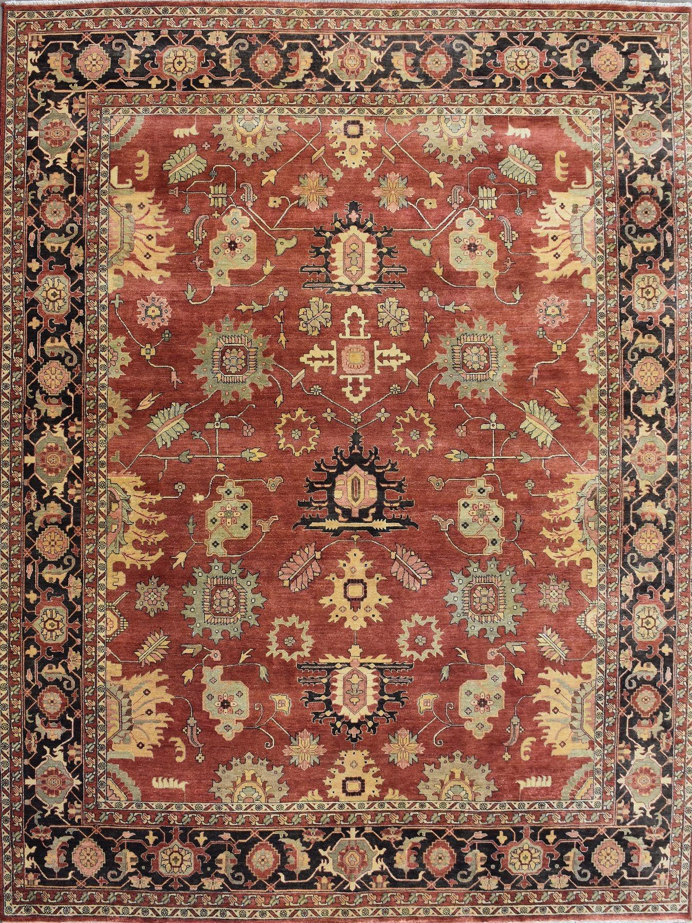 Nice new rug with beautiful Persian design and nice colors, entirely hand knotted with wool velvet on cotton foundation.