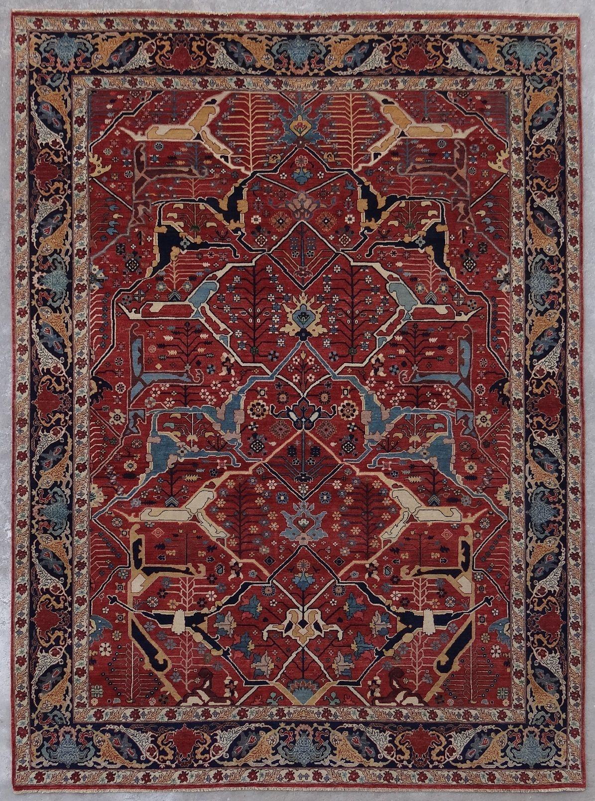 Nice new rug with beautiful Persian design and nice colors, entirely hand knotted with wool velvet on cotton foundation.