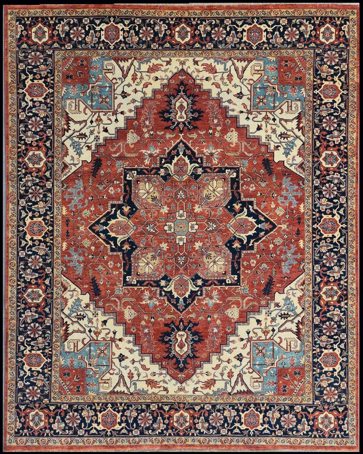 Nice new rug with beautiful Persian design and nice colors, entirely hand knotted with wool velvet on cotton foundation.