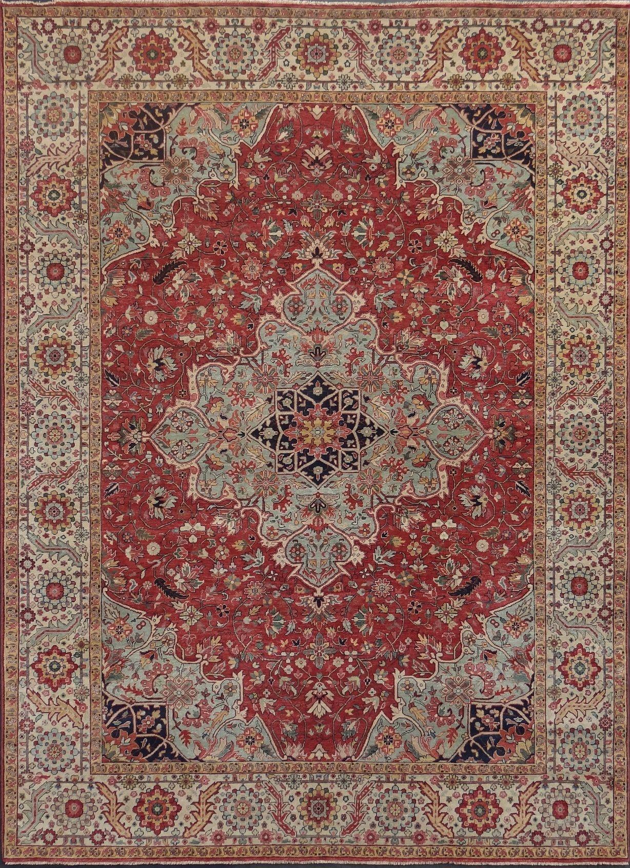 Nice new rug with beautiful Persian design and nice colors, entirely hand knotted with wool velvet on cotton foundation.