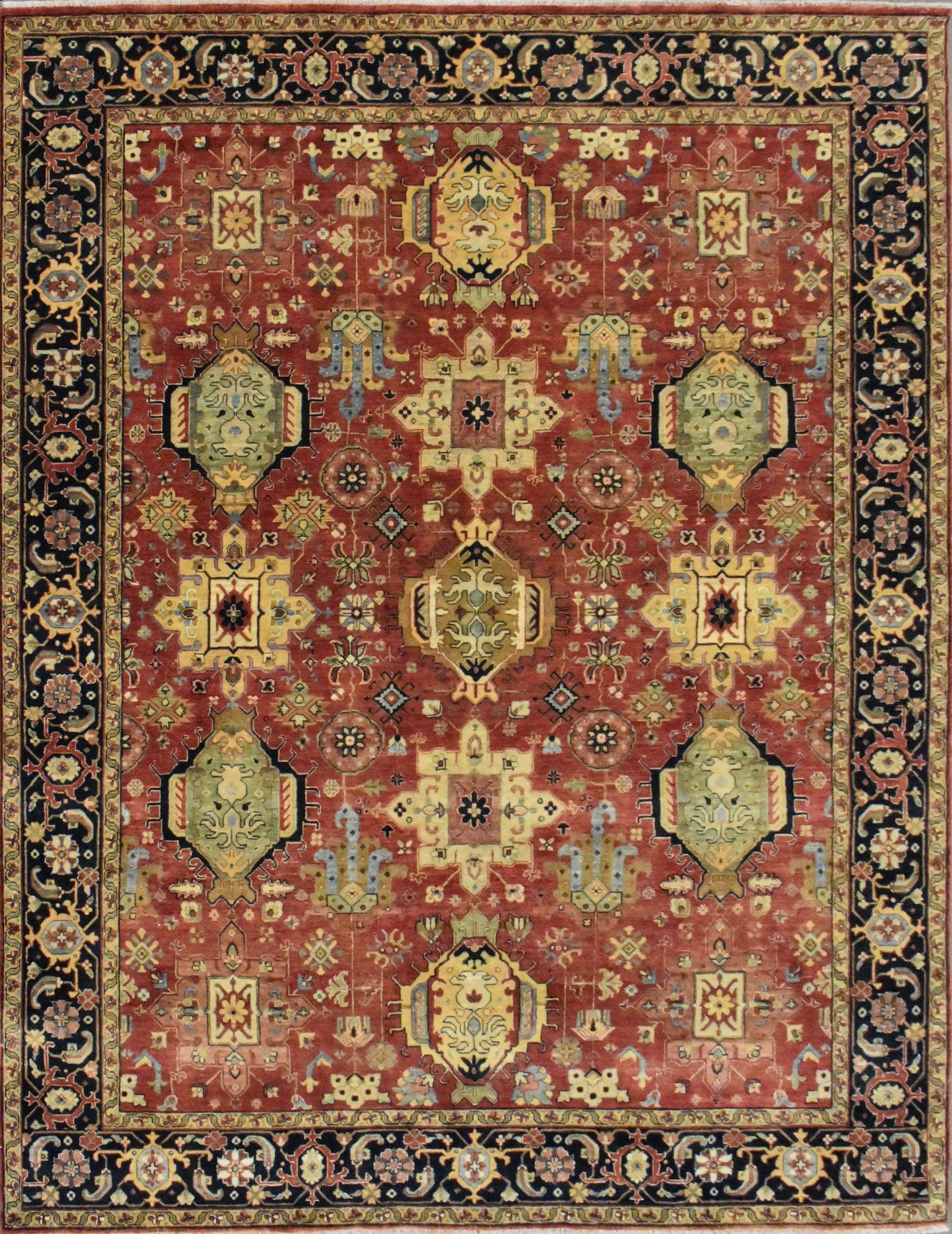 Wunderschöner neuer indischer Teppich im persischen Design (Sarouk Farahan) im Angebot