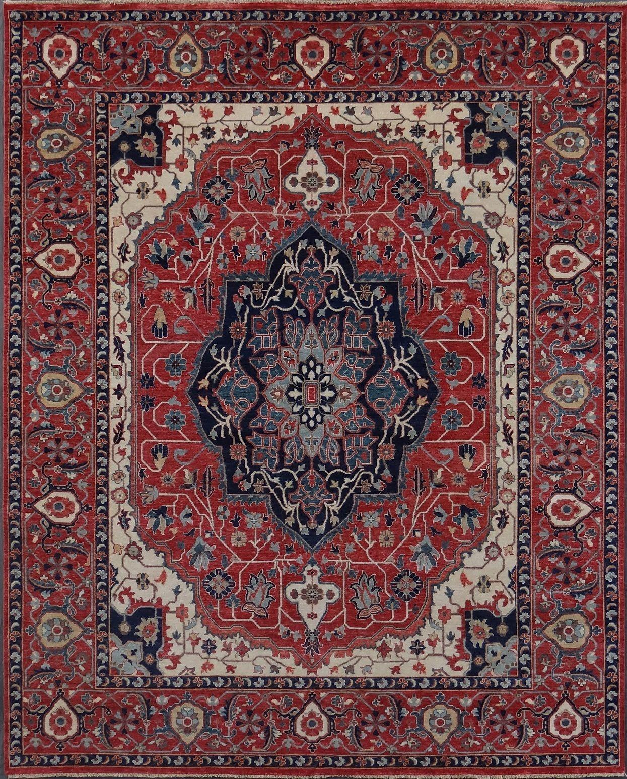Heriz Serapi Magnifique tapis indien à motifs persans en vente