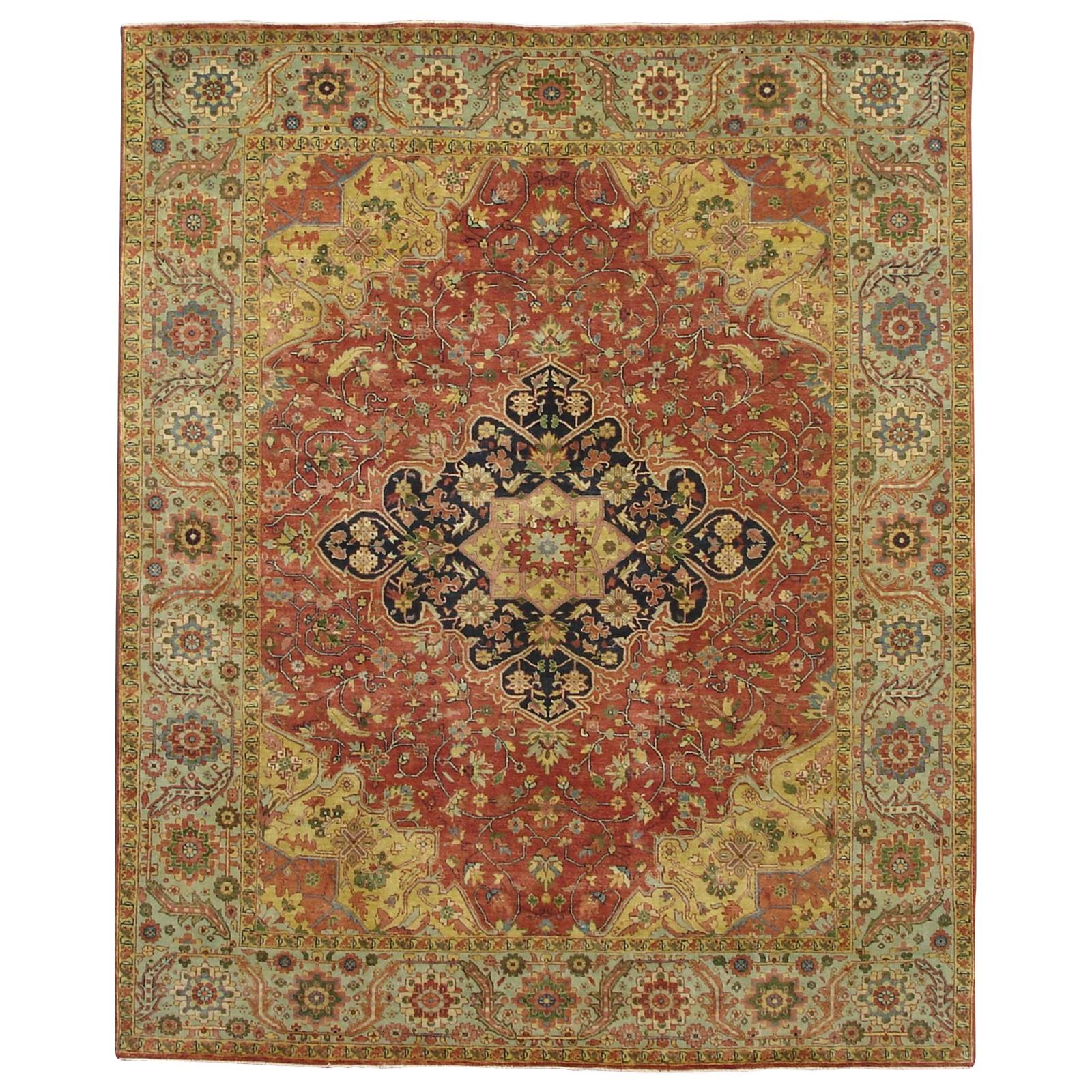 Wunderschöner neuer indischer Teppich im persischen Design im Angebot