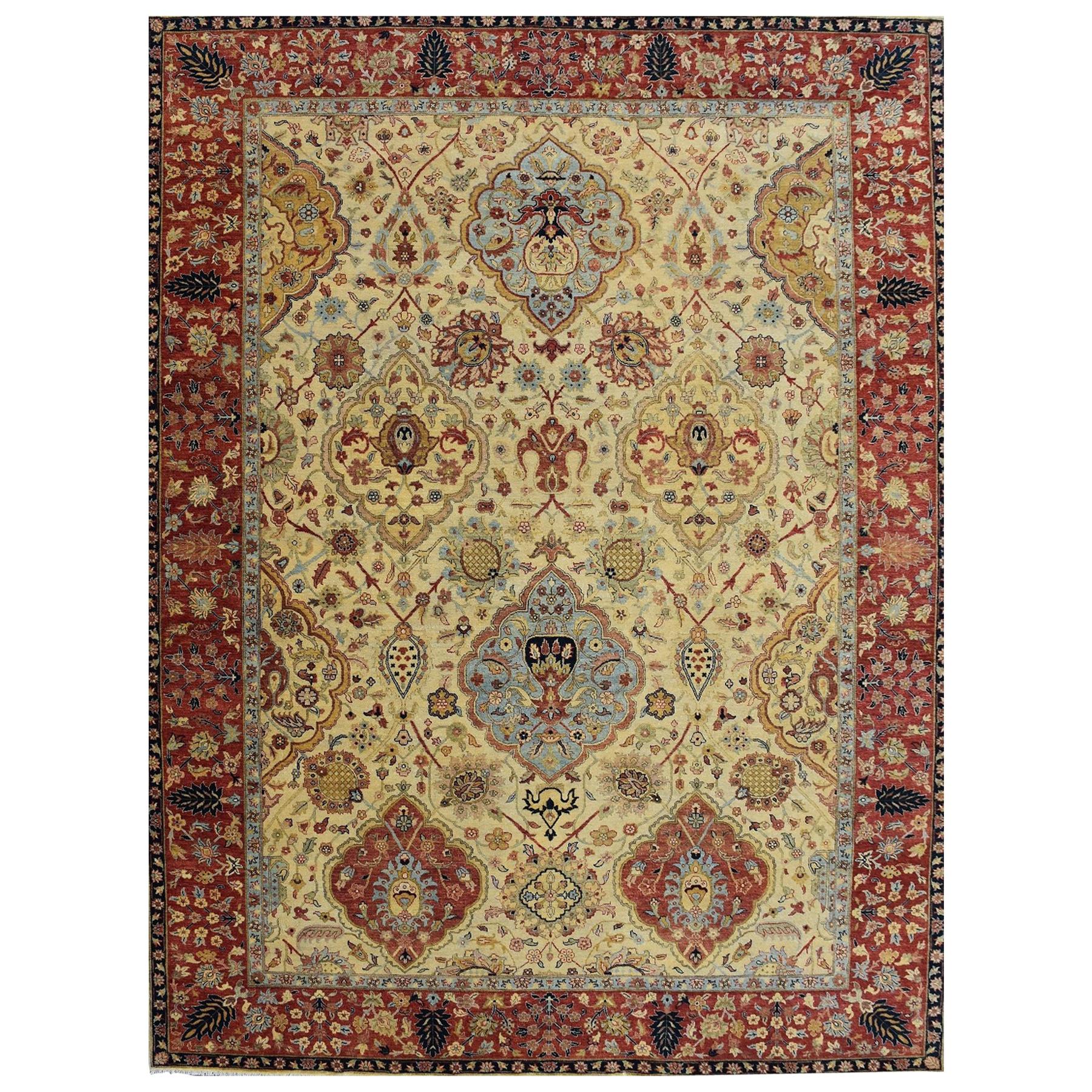 Wonderful New Persian Design Indian Rug For Sale