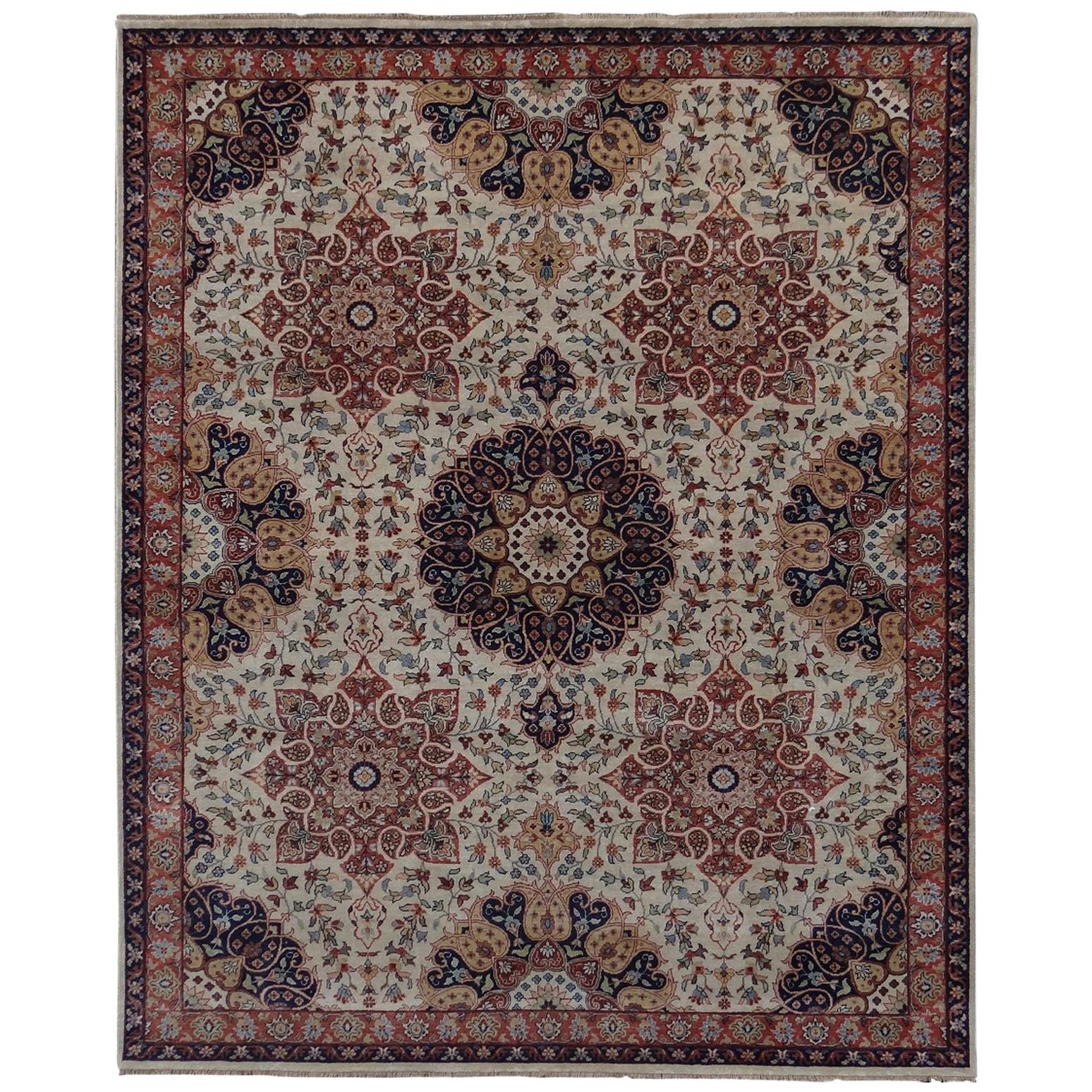 Wonderful New Persian Design Indian Rug For Sale