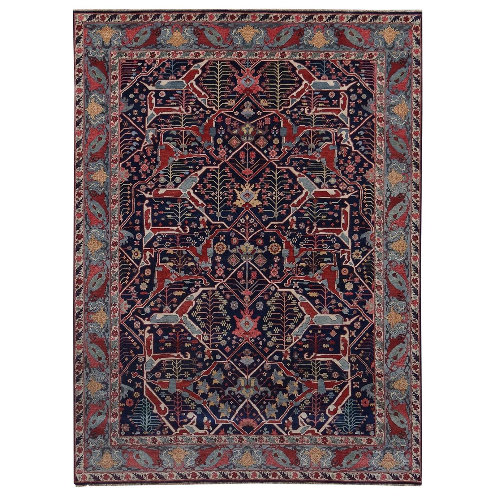 Wonderful New Persian Design Indian Rug For Sale